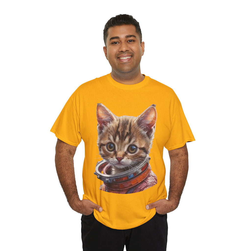 Astronaut Kitty Unisex Heavy Cotton Tee