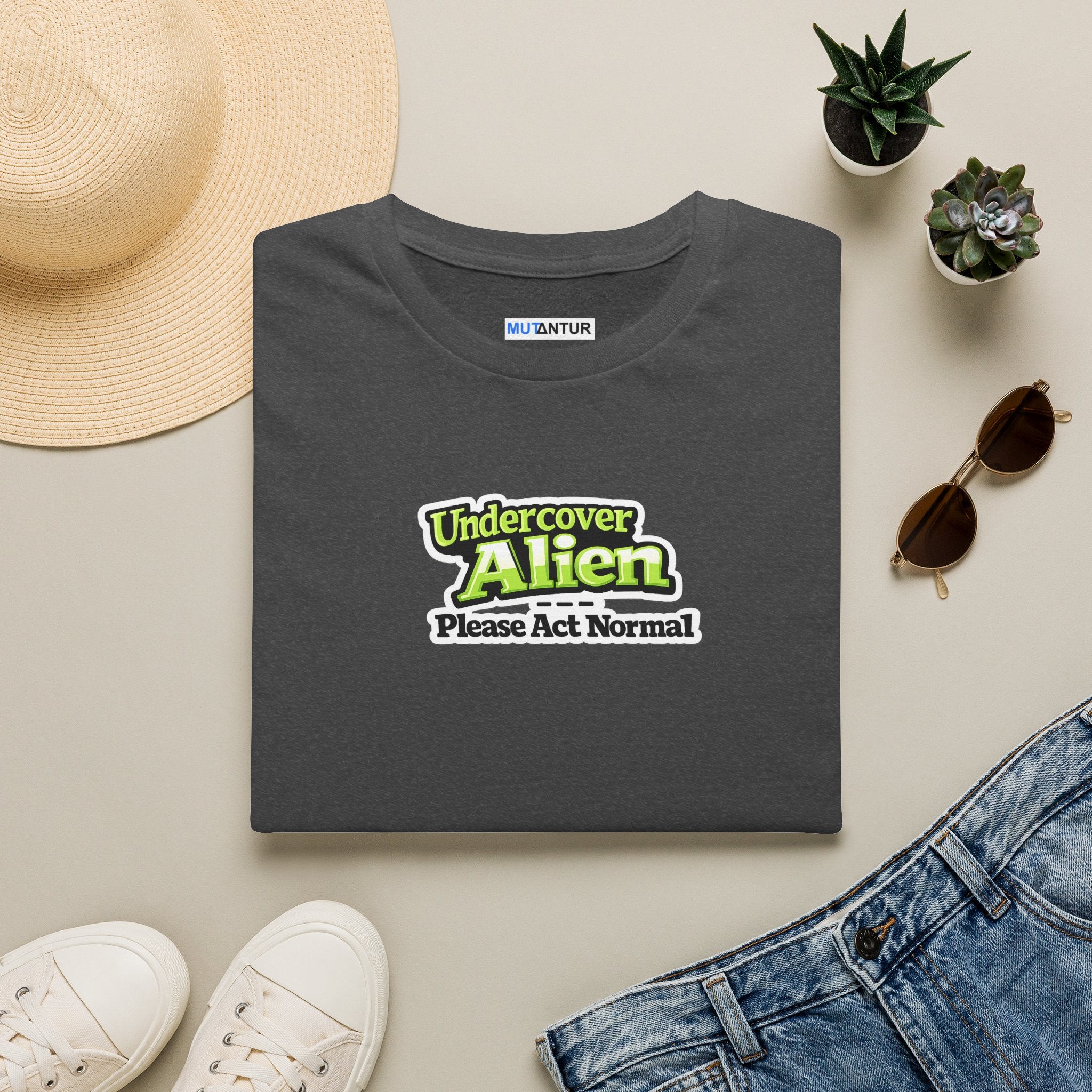 T-Shirt — "Undercover Alien Please Act Normal" Graphic Tee