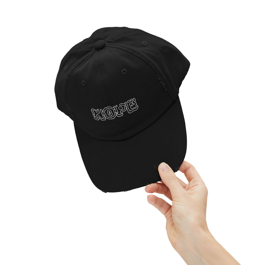 NOPE Distressed Cap Funny Hat - Mutantur Labs LLC
