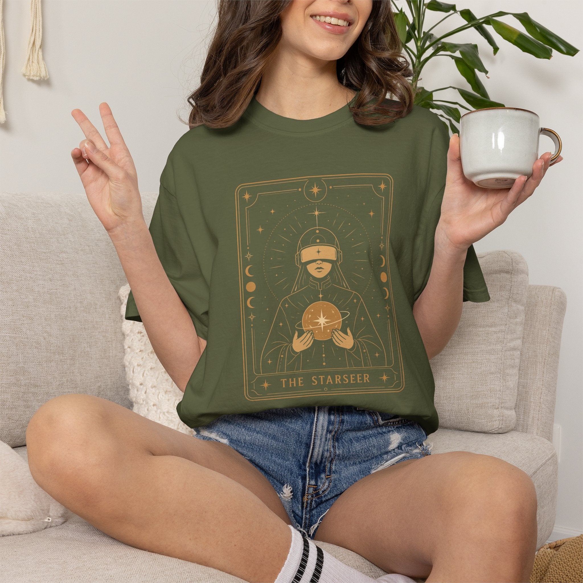 Star Seer Tarot Sci-Fi Graphic Tee – Futuristic T-Shirt Gift for Space Nerds - Mutantur Labs LLC