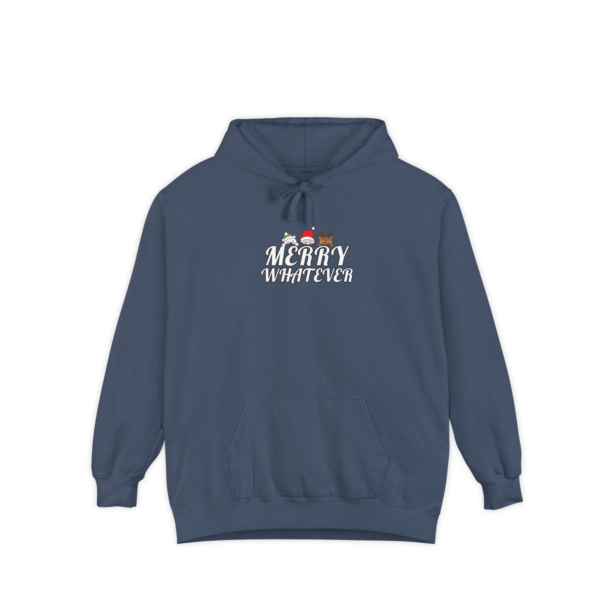 Merry Whatever Cute Animal Sarcastic Comfort Colors Hoodie