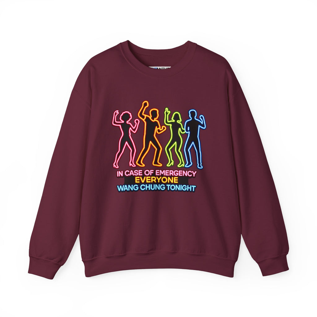 Emergency Everyone Wang Chung Tonight Sweatshirt, Cozy Playful Crewneck - Mutantur Labs LLC