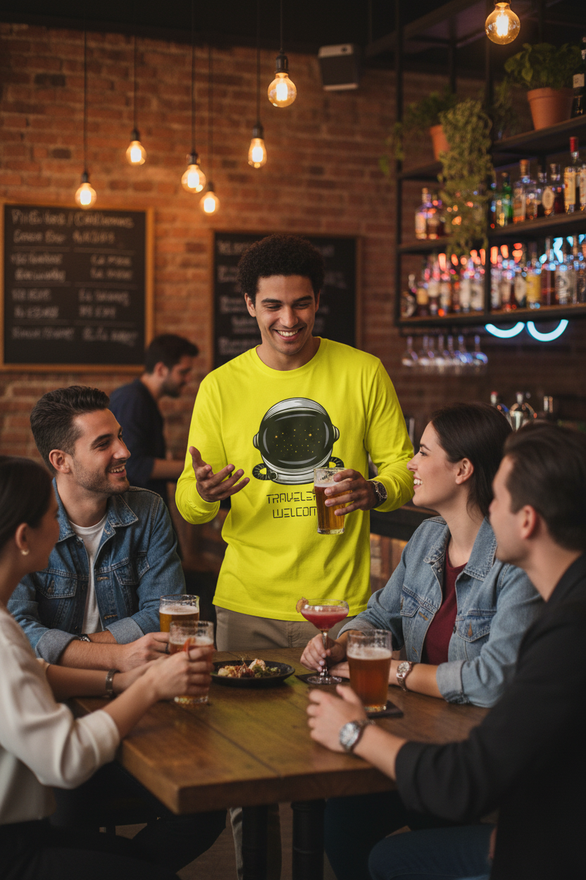 Travelers Welcome Shirt | Astronaut Long Sleeve Tee