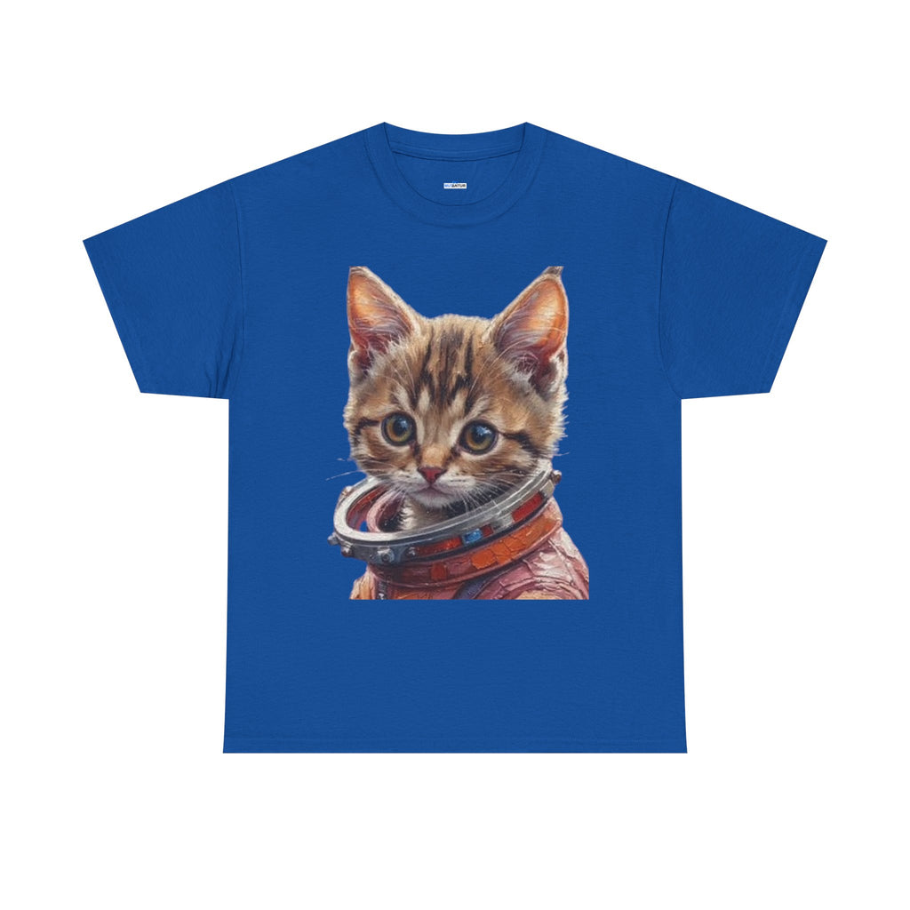 Astronaut Kitty Unisex Heavy Cotton Tee - Mutantur Labs LLC