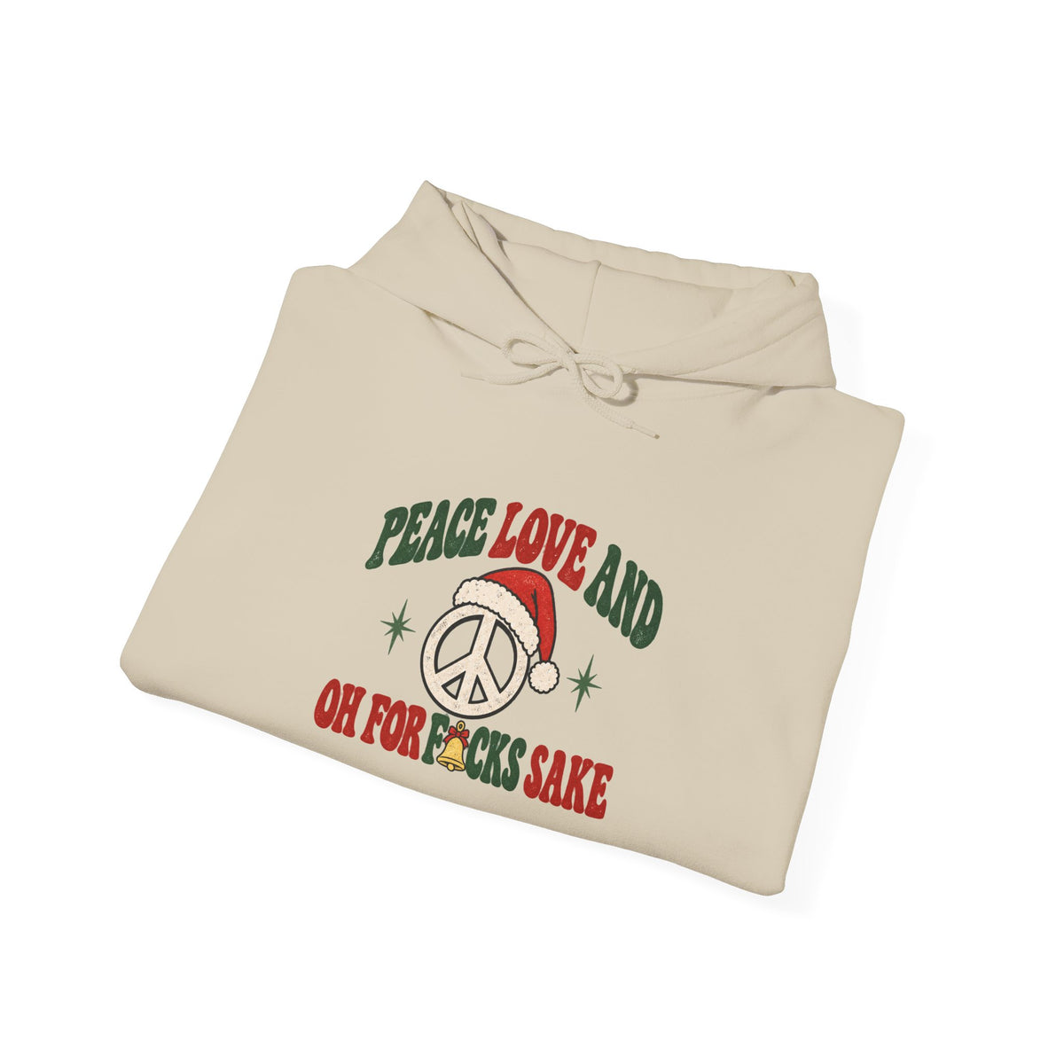 Peace Love And Oh For F*cks Sake Hoodie – Retro Peace Sign Graphic Pullover