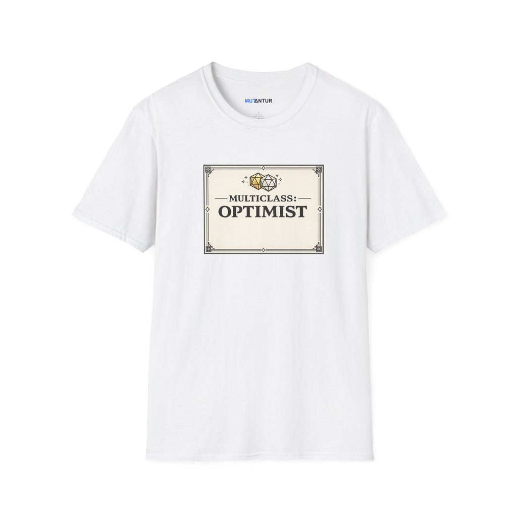 Multiclass: Optimist T-Shirt | Fantasy RPG Character Card Graphic Tee