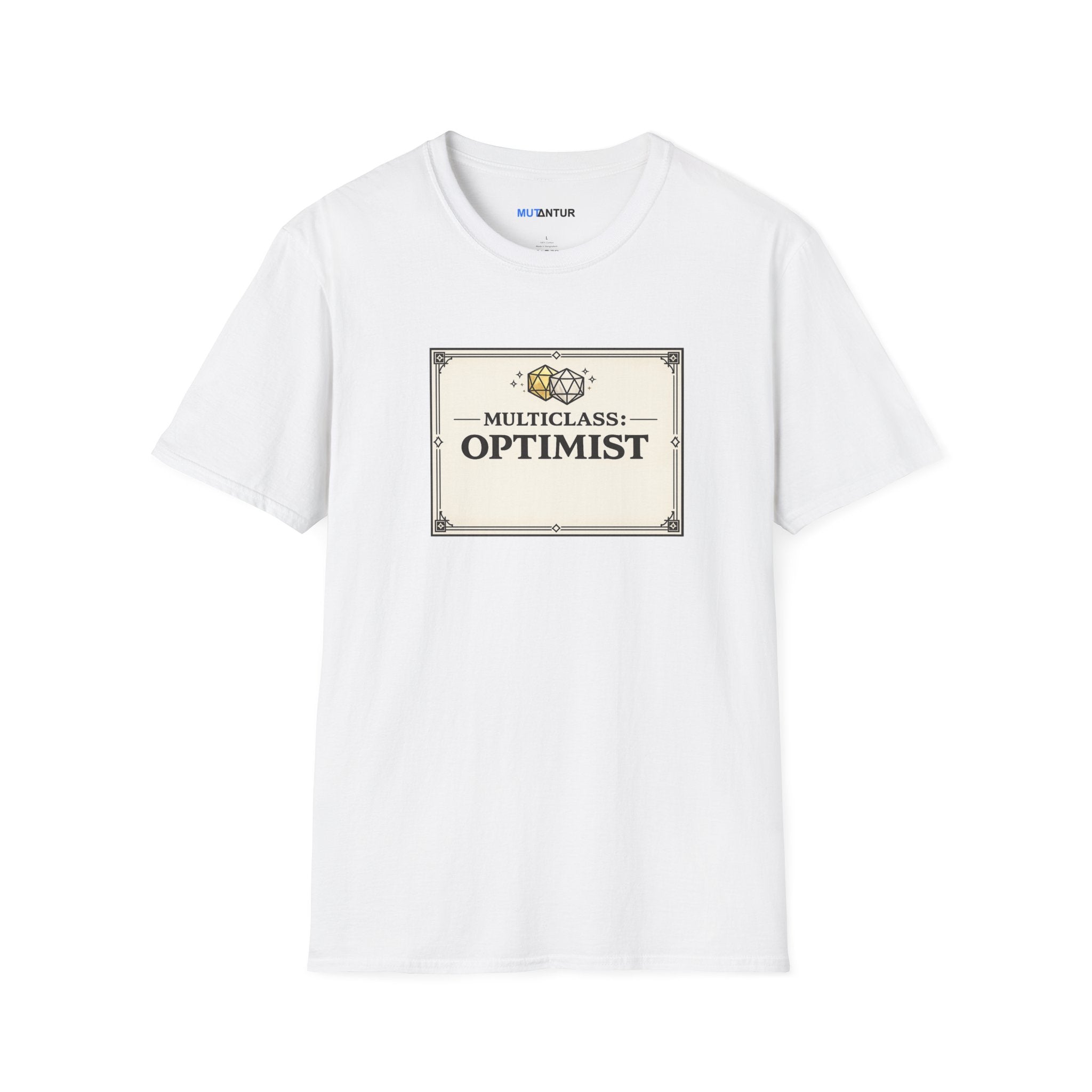 Multiclass: Optimist T-Shirt | Fantasy RPG Character Card Graphic Tee