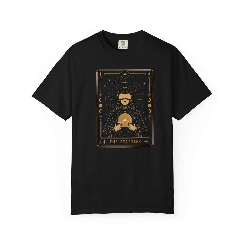 Star Seer Tarot Sci-Fi Graphic Tee – Futuristic T-Shirt Gift for Space Nerds - Mutantur Labs LLC