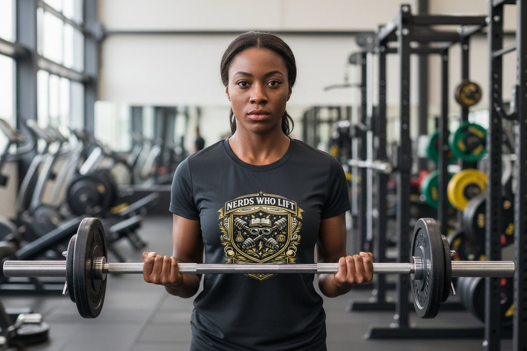 Nerds Who Lift Women’s Moisture Wicking Tee – Lightweight Fitness Nerd Performance Shirt - Mutantur Labs LLC