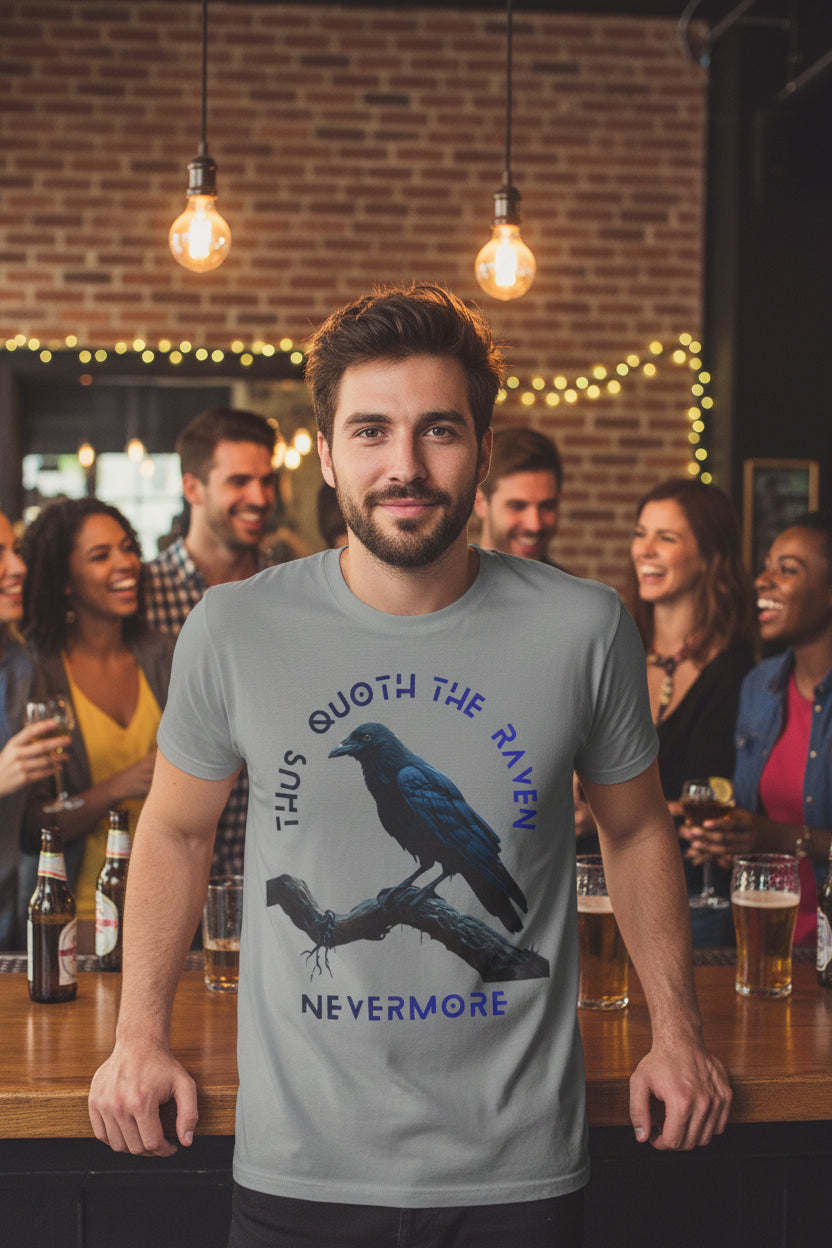 Quoth the Raven Nevermore T-shirt | Poe Literary Raven Tee - Mutantur Labs LLC