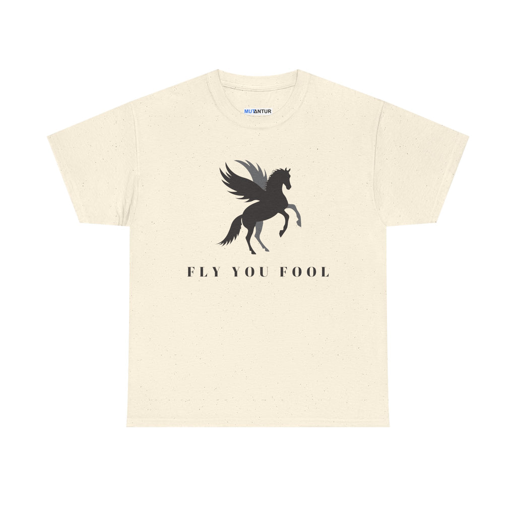Pegasus silhouette Graphic T-Shirt: Fly You Fool Mythical Horse Tee - Mutantur Labs LLC