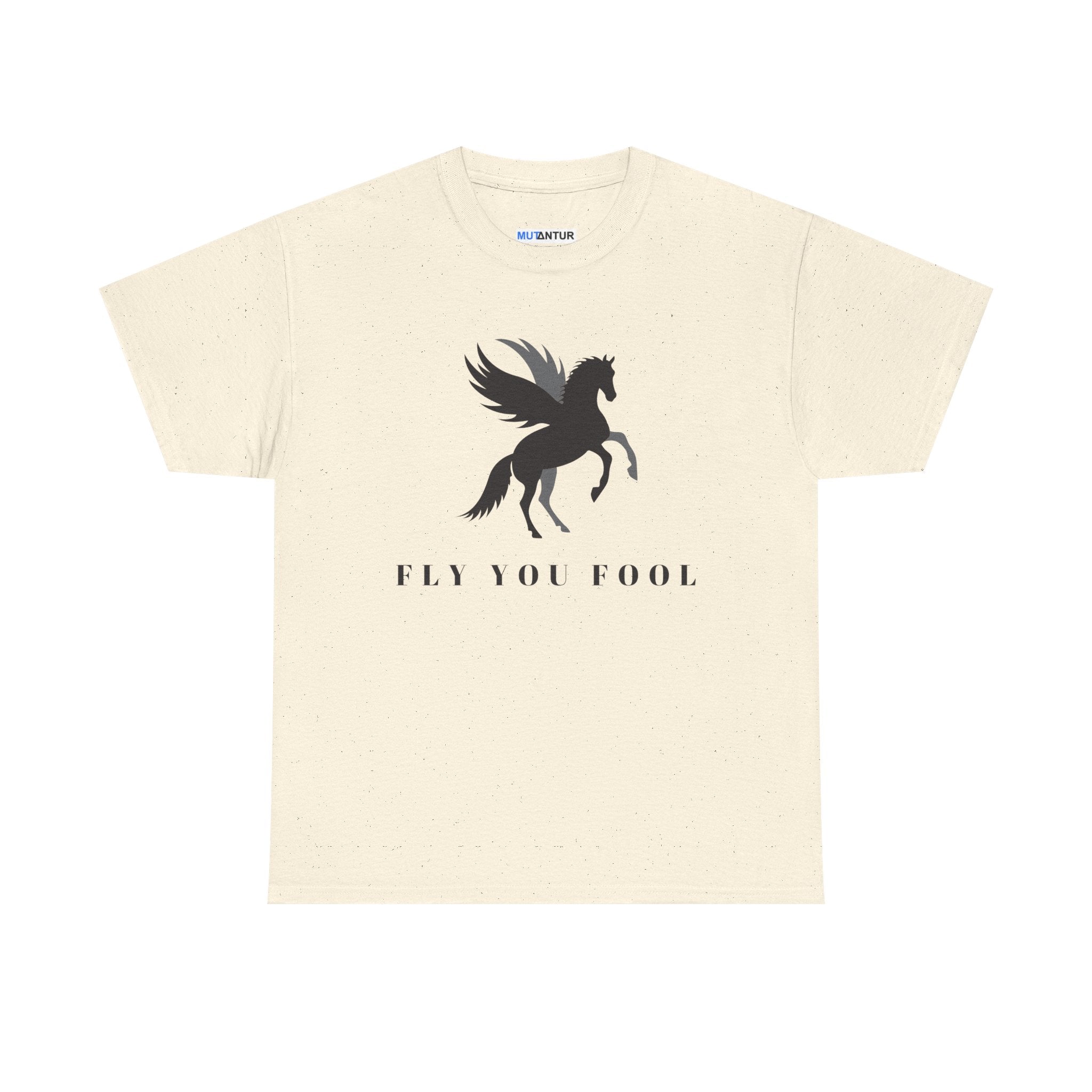 Pegasus silhouette Graphic T-Shirt: Fly You Fool Mythical Horse Tee - Mutantur Labs LLC