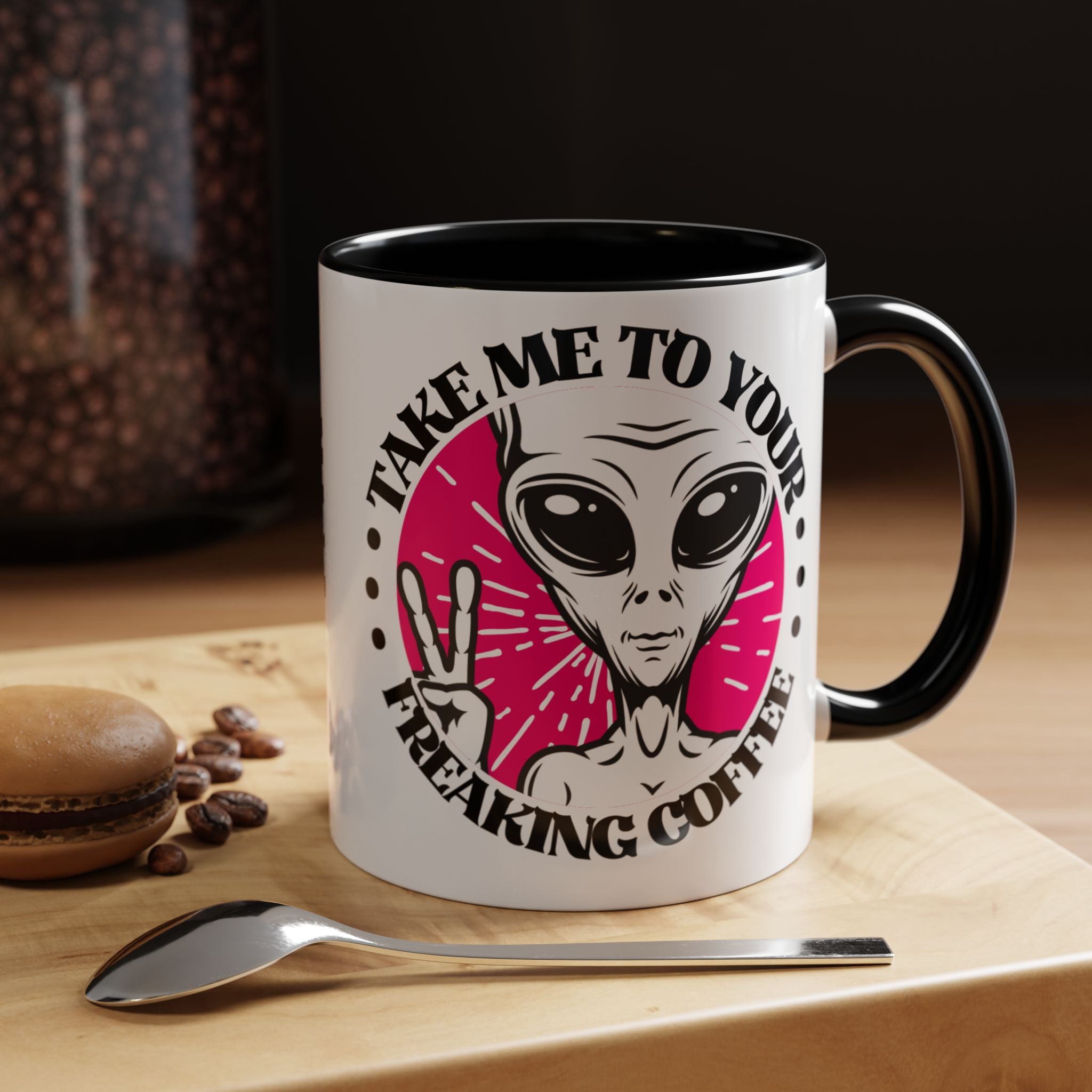 Take Me to Your Freaking Coffee Mug — Funny Alien-Themed Ceramic Coffee Cup - Mutantur Labs LLC