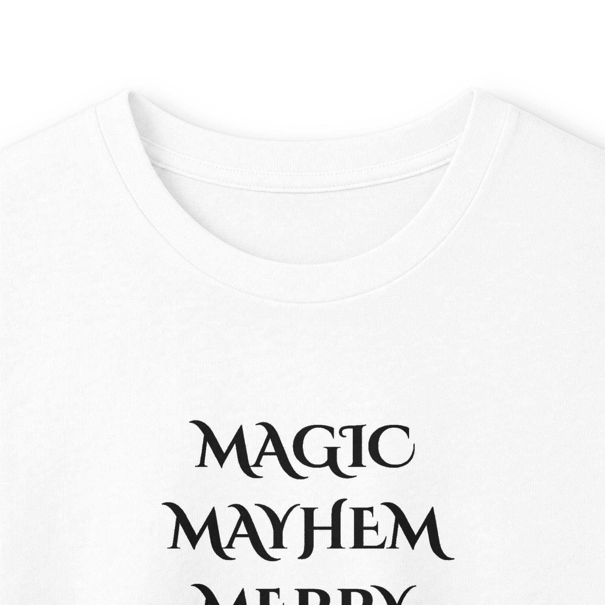 Magic Mayhem Merry Christmas Long Sleeve | Santa Dragon Silhouette Holiday Shirt