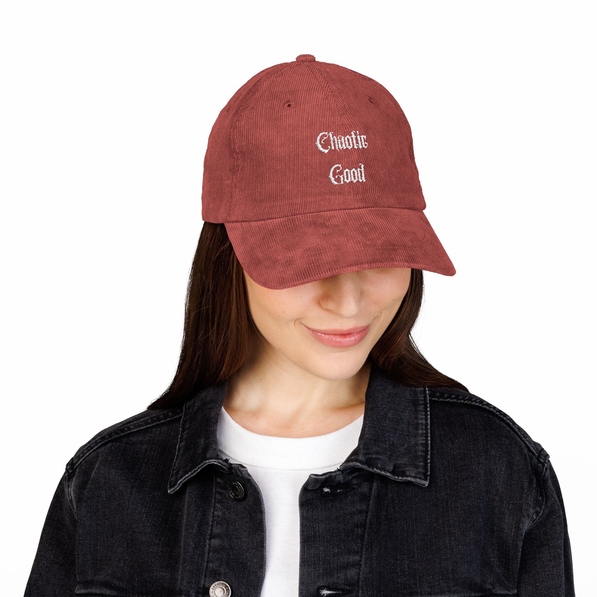 Chaotic Good Embroidered Corduroy Hat | Vintage RPG Nerd Cap - Mutantur Labs LLC