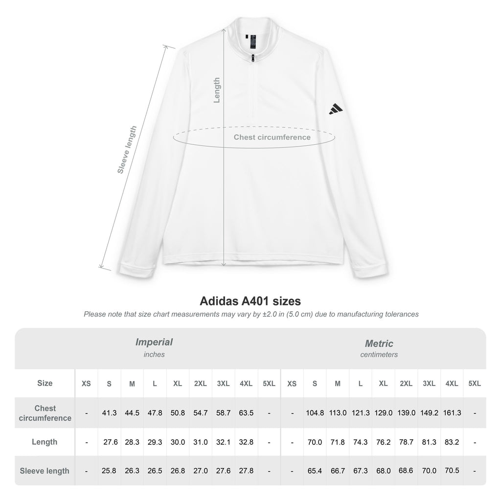 Adidas® Quarter-Zip Pullover with Red Intrepid Logo | UPF 50+ Lightweight Performance Layer - Mutantur Labs LLC