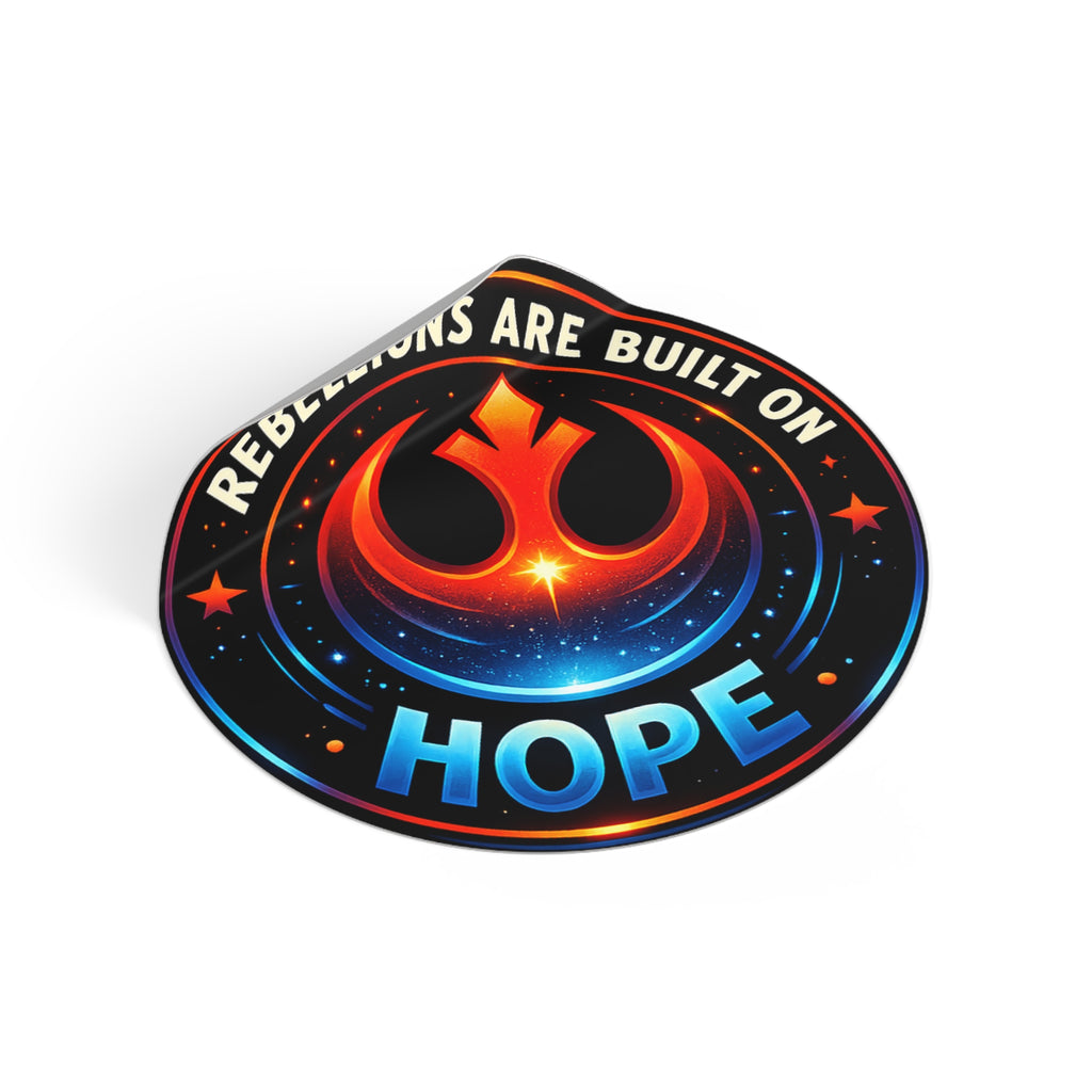 Rebels Are Built on Hope Sticker – Sci-Fi Inspired Rebel Emblem Vinyl Decal - Mutantur Labs LLC