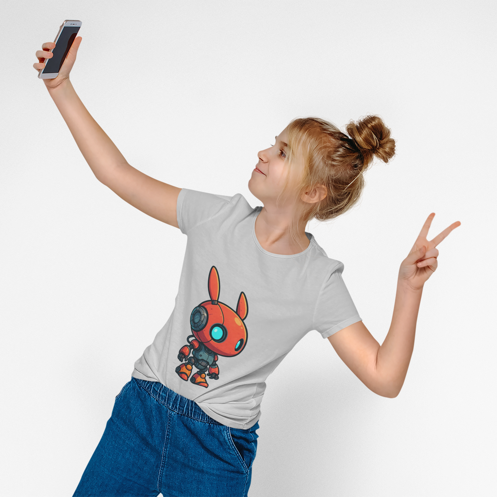 Happy RobotToddler T-shirt | Cute Sci-Fi Bunny Robot, Kids Tee - Mutantur Labs LLC