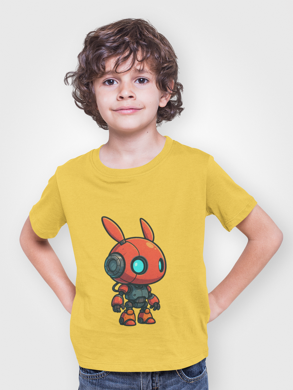 Happy RobotToddler T-shirt | Cute Sci-Fi Bunny Robot, Kids Tee - Mutantur Labs LLC