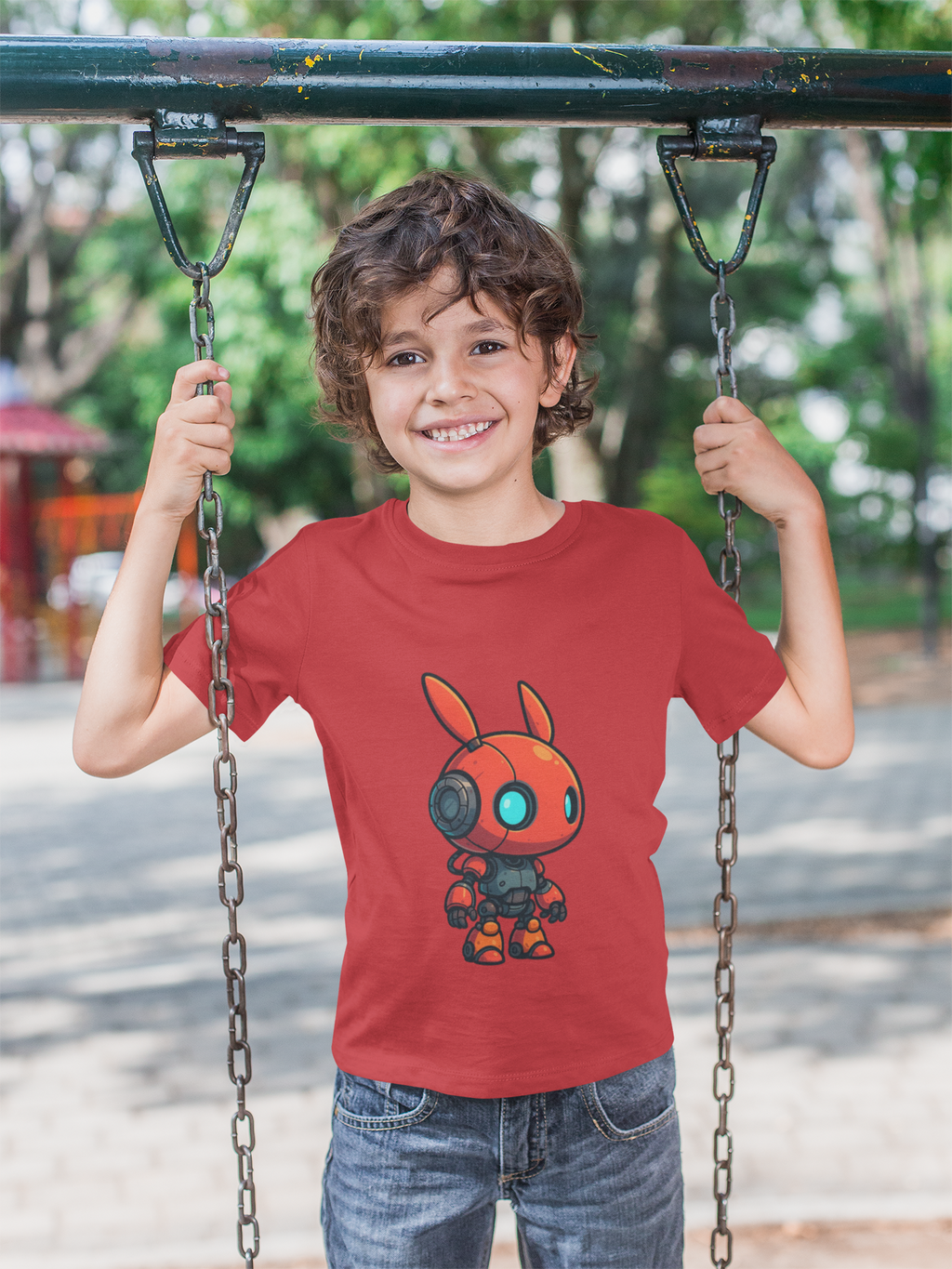 Happy RobotToddler T-shirt | Cute Sci-Fi Bunny Robot, Kids Tee - Mutantur Labs LLC