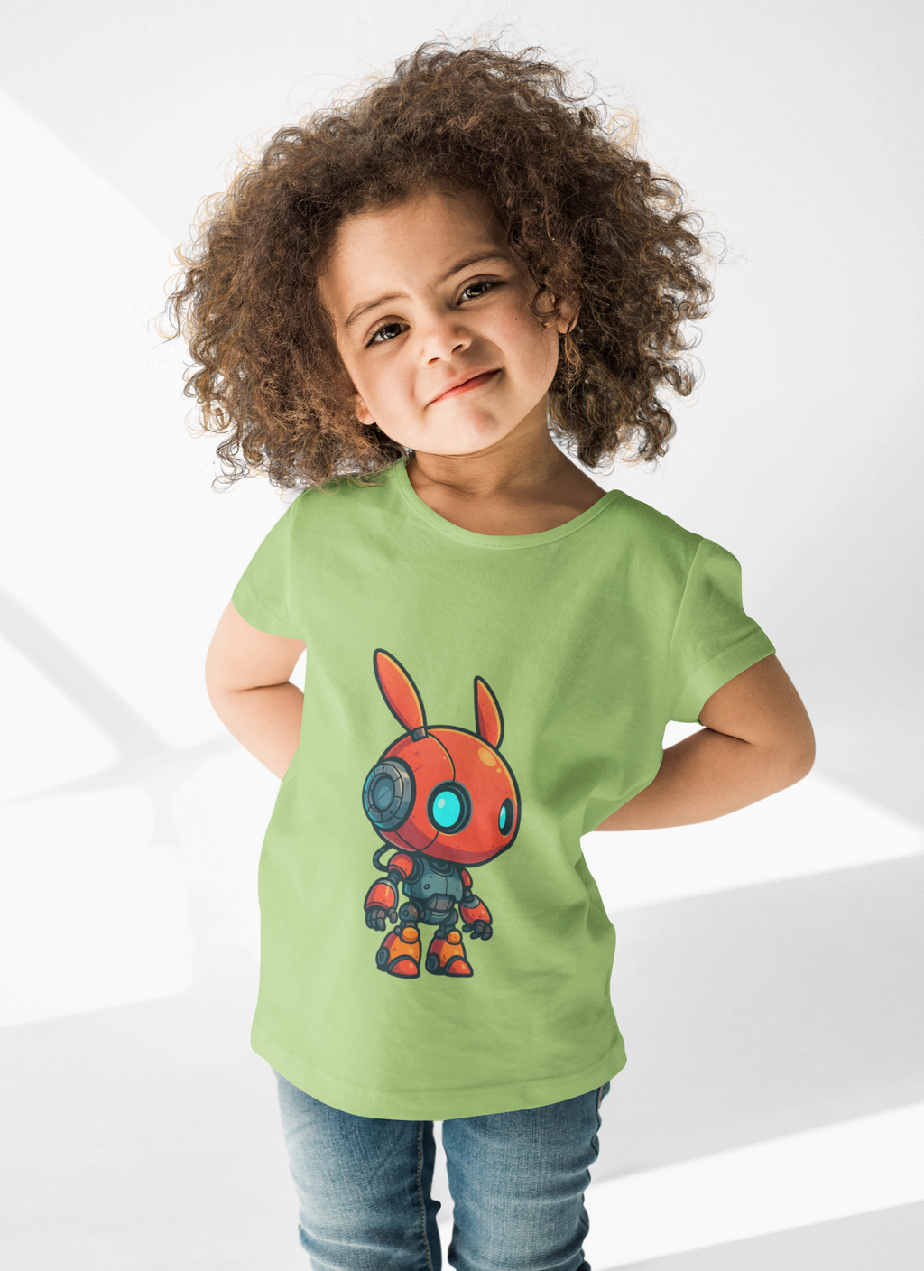 Happy RobotToddler T-shirt | Cute Sci-Fi Bunny Robot, Kids Tee - Mutantur Labs LLC