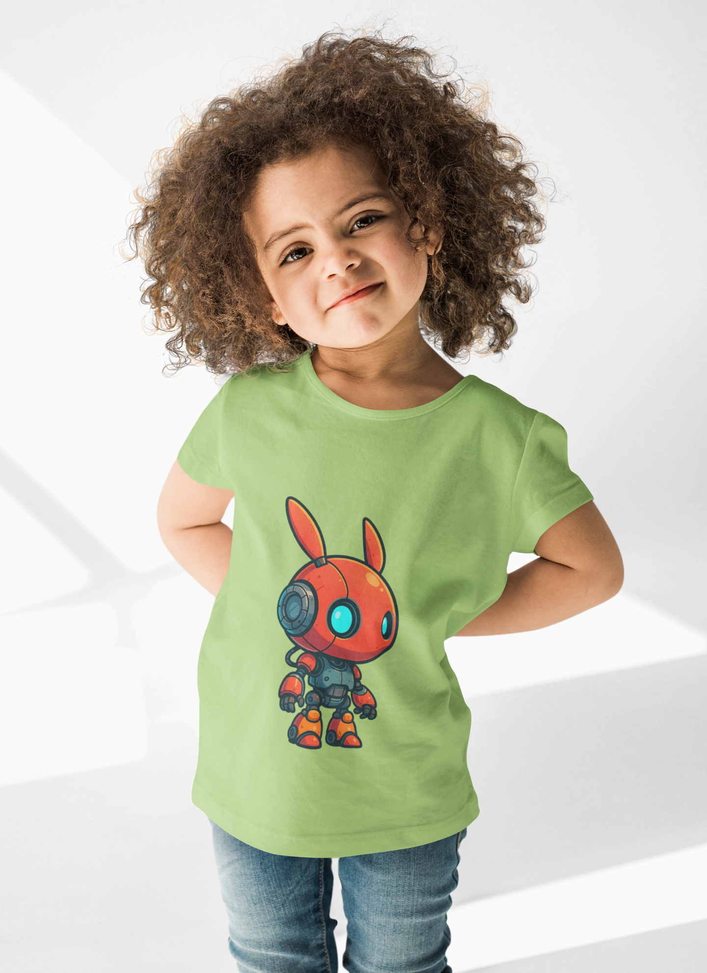 Happy RobotToddler T-shirt | Cute Sci-Fi Bunny Robot, Kids Tee - Mutantur Labs LLC