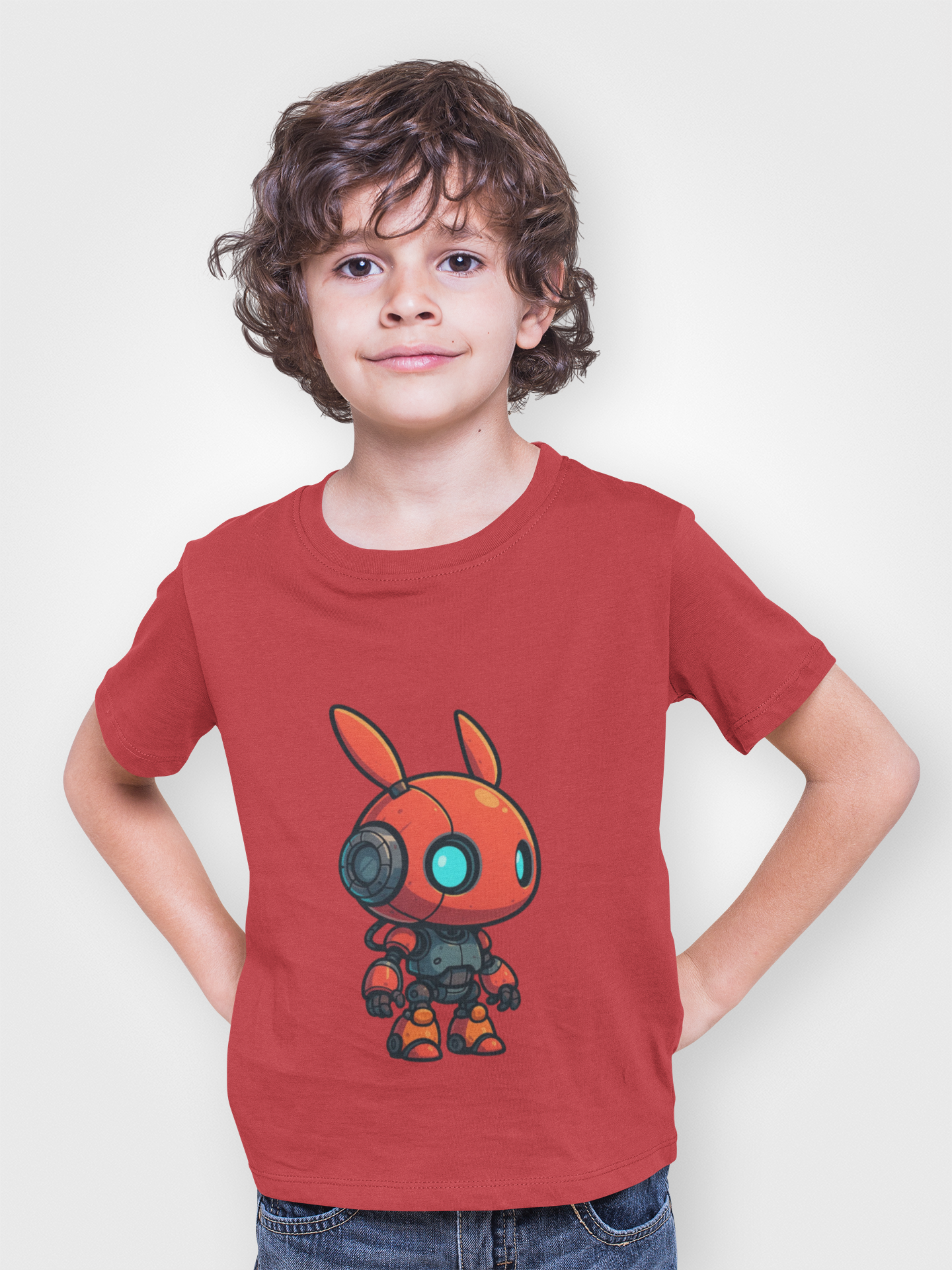 Happy RobotToddler T-shirt | Cute Sci-Fi Bunny Robot, Kids Tee - Mutantur Labs LLC