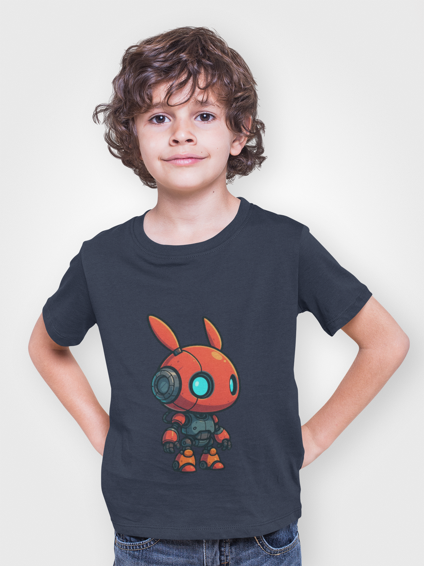 Happy RobotToddler T-shirt | Cute Sci-Fi Bunny Robot, Kids Tee - Mutantur Labs LLC