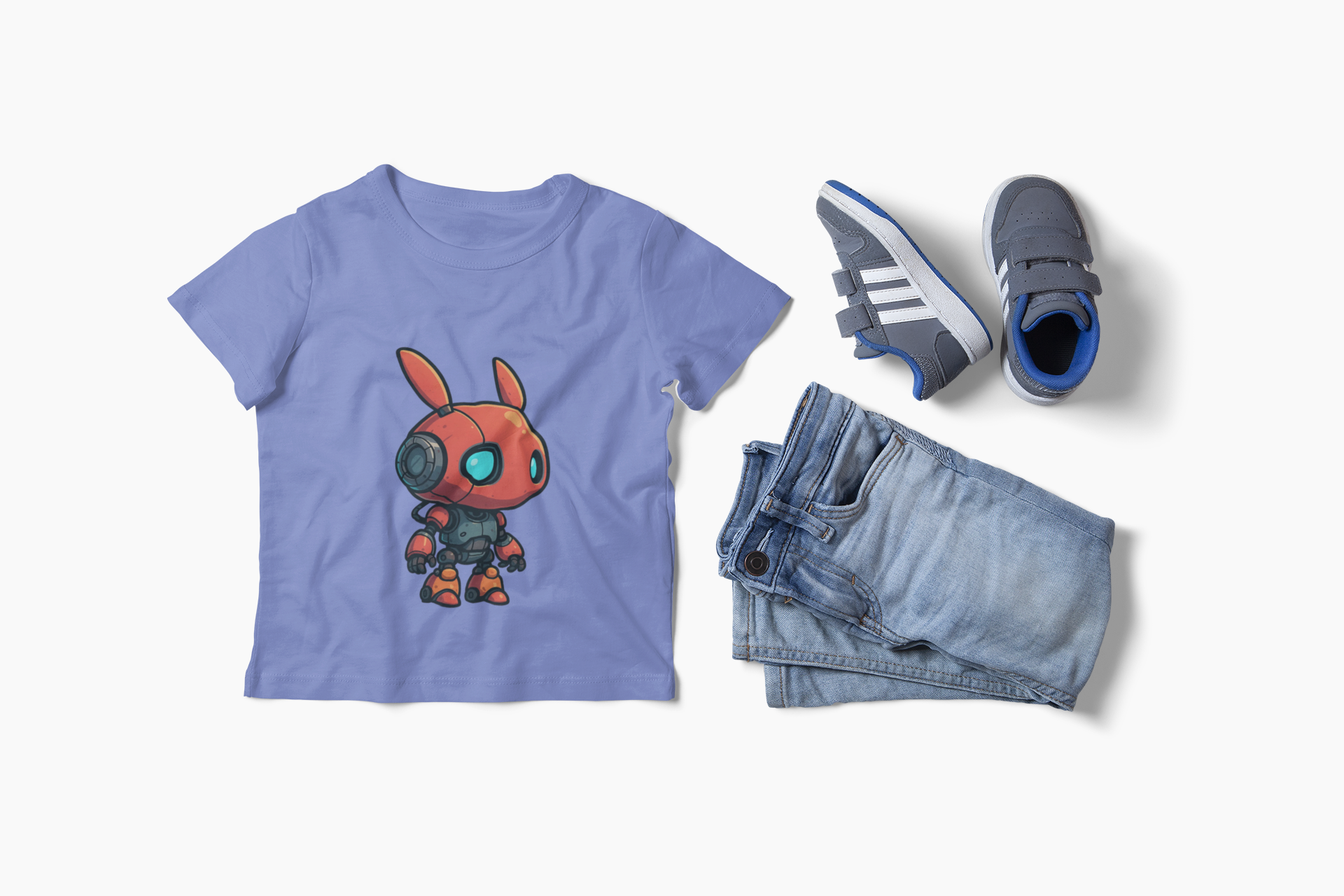 Happy RobotToddler T-shirt | Cute Sci-Fi Bunny Robot, Kids Tee - Mutantur Labs LLC