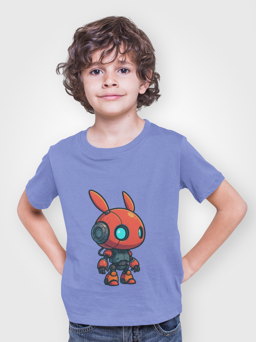 Happy RobotToddler T-shirt | Cute Sci-Fi Bunny Robot, Kids Tee - Mutantur Labs LLC