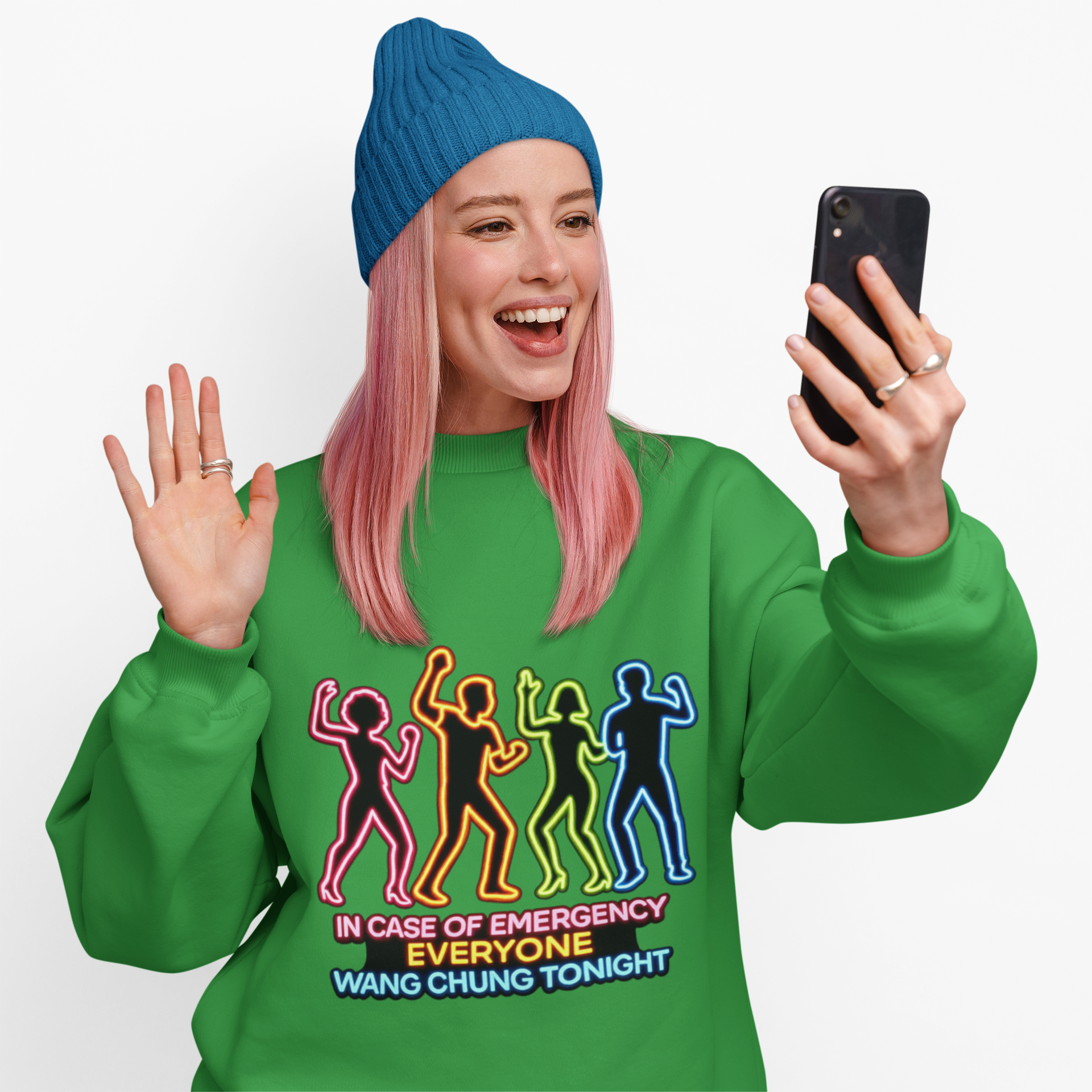 Emergency Everyone Wang Chung Tonight Sweatshirt, Cozy Playful Crewneck - Mutantur Labs LLC