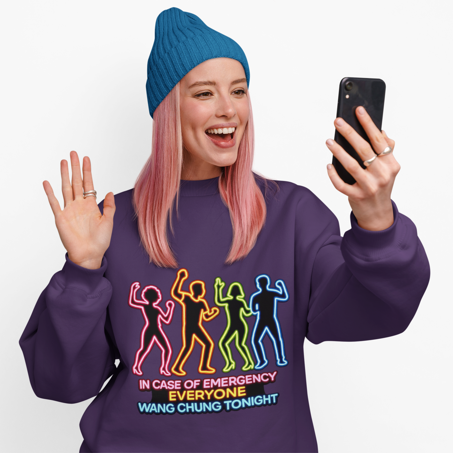Emergency Everyone Wang Chung Tonight Sweatshirt, Cozy Playful Crewneck - Mutantur Labs LLC