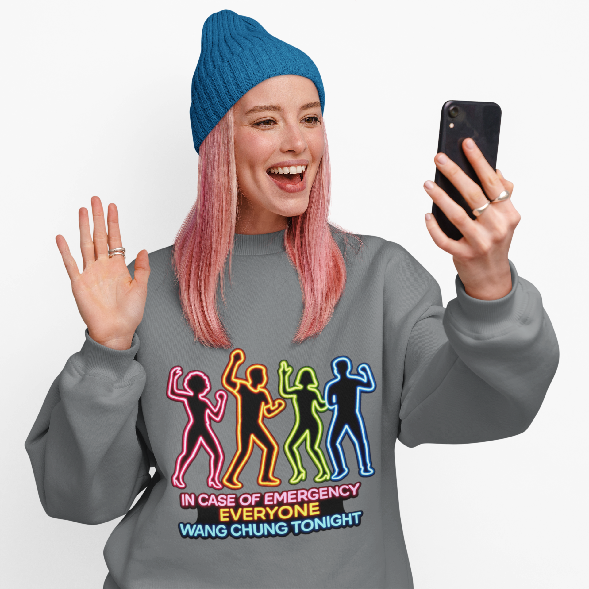 Emergency Everyone Wang Chung Tonight Sweatshirt, Cozy Playful Crewneck - Mutantur Labs LLC
