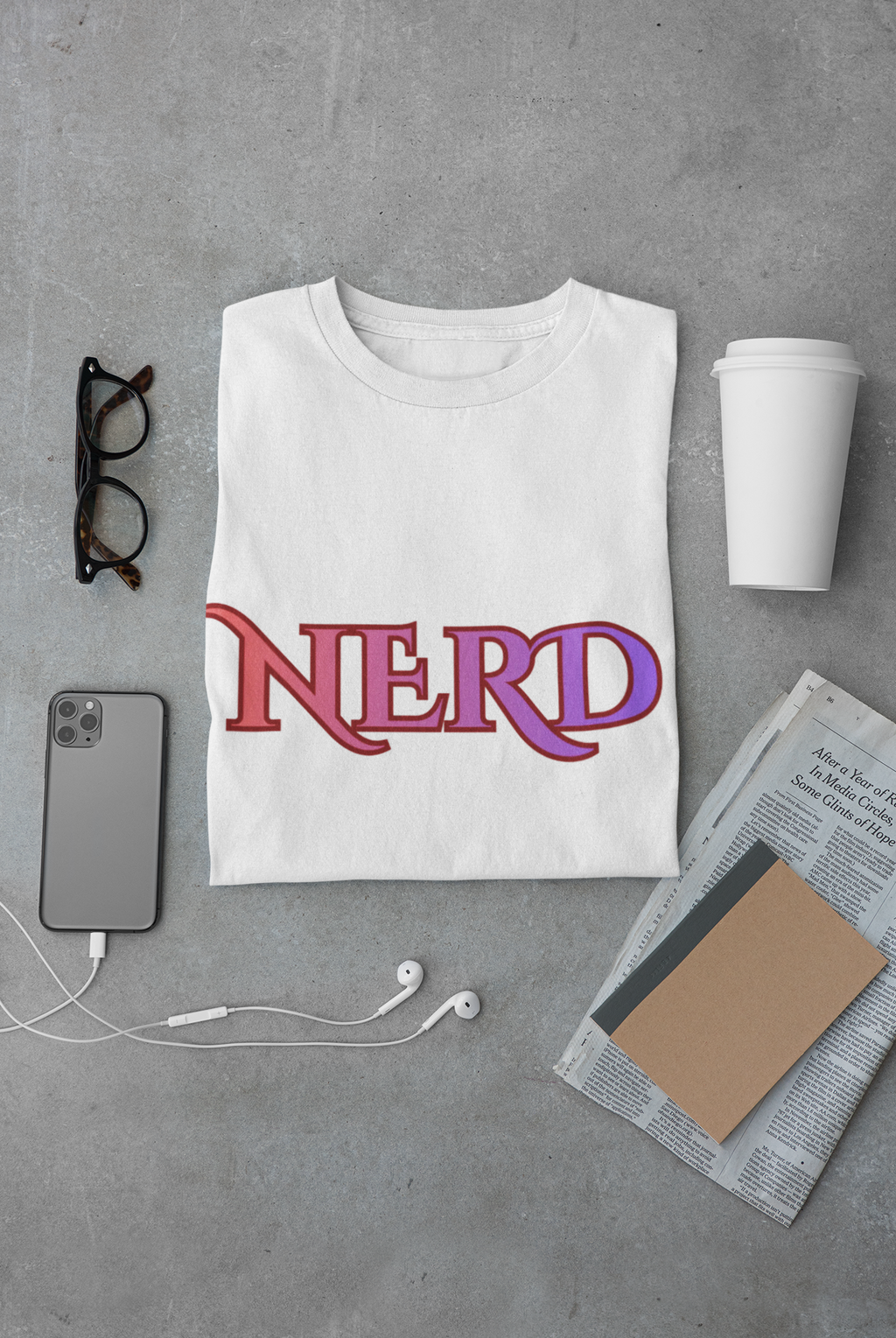 Funny Nerd Shirt, colorful lettering, Cool Nerd gifts Science Nerd Unisex Comfort Colors tee - Mutantur Labs LLC
