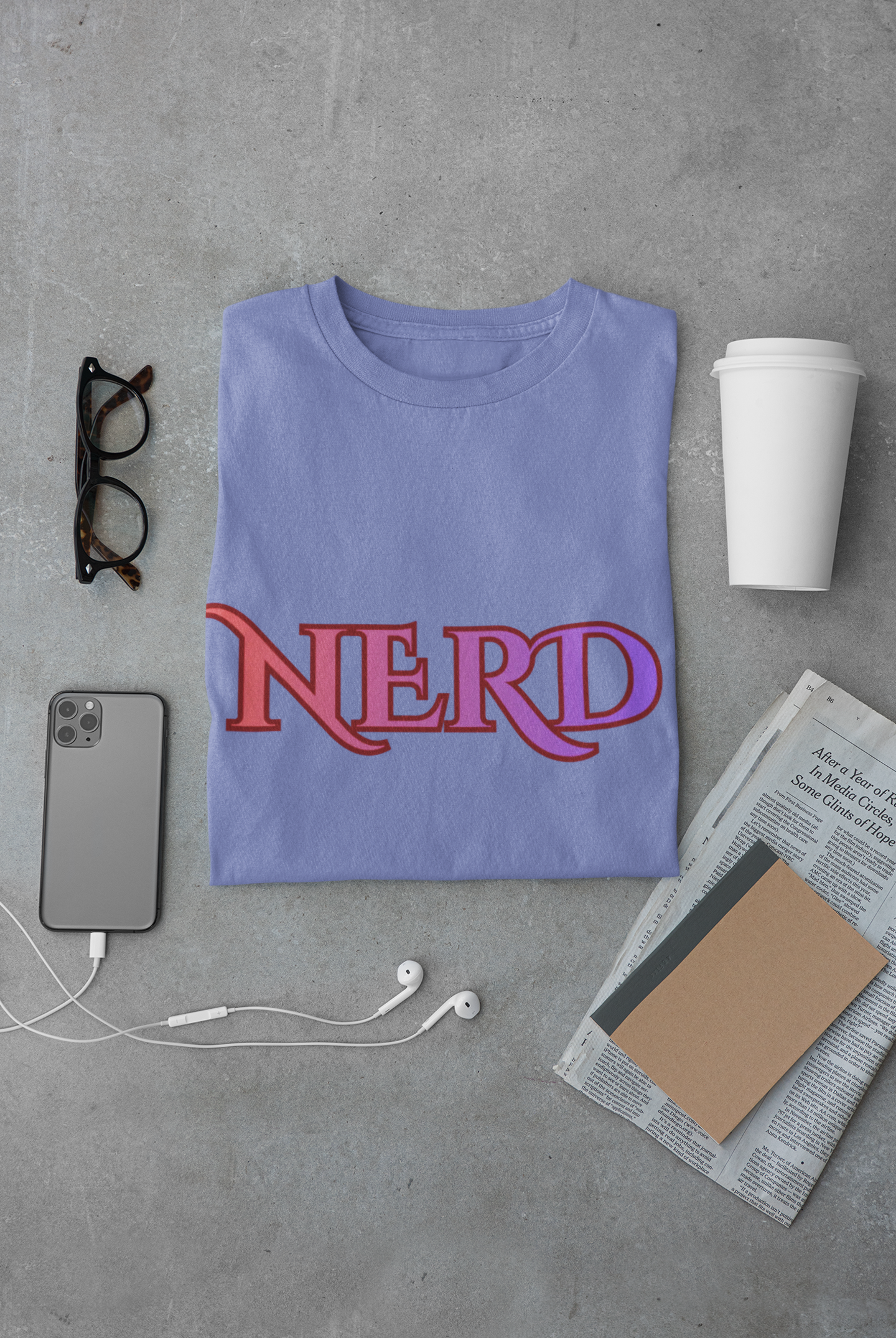 Funny Nerd Shirt, colorful lettering, Cool Nerd gifts Science Nerd Unisex Comfort Colors tee - Mutantur Labs LLC
