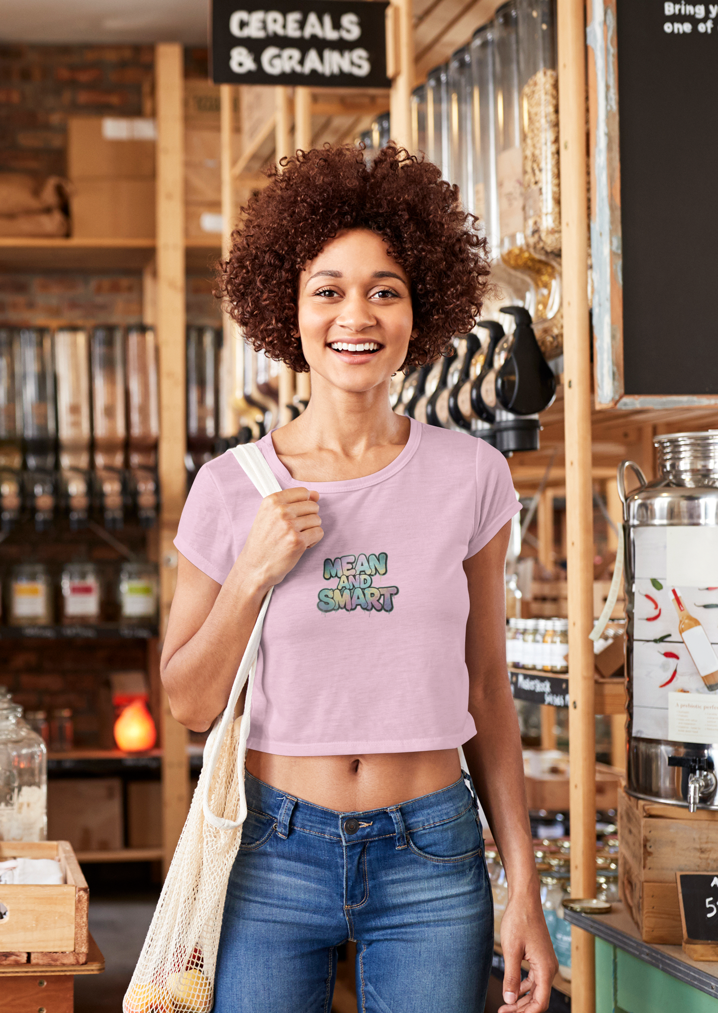 Mean and Smart graphic cropped T-Shirt - Mutantur Labs LLC