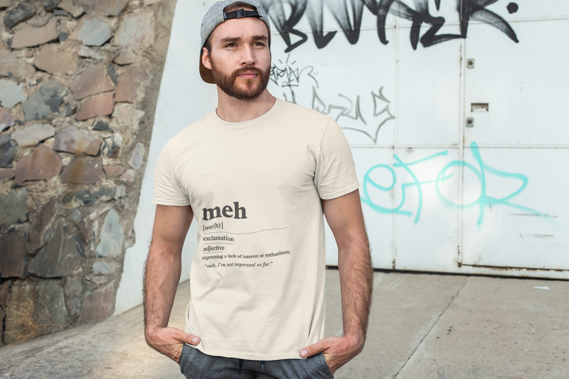 Meh Definition T-Shirt | Funny Minimal Typography Tee - Mutantur Labs LLC