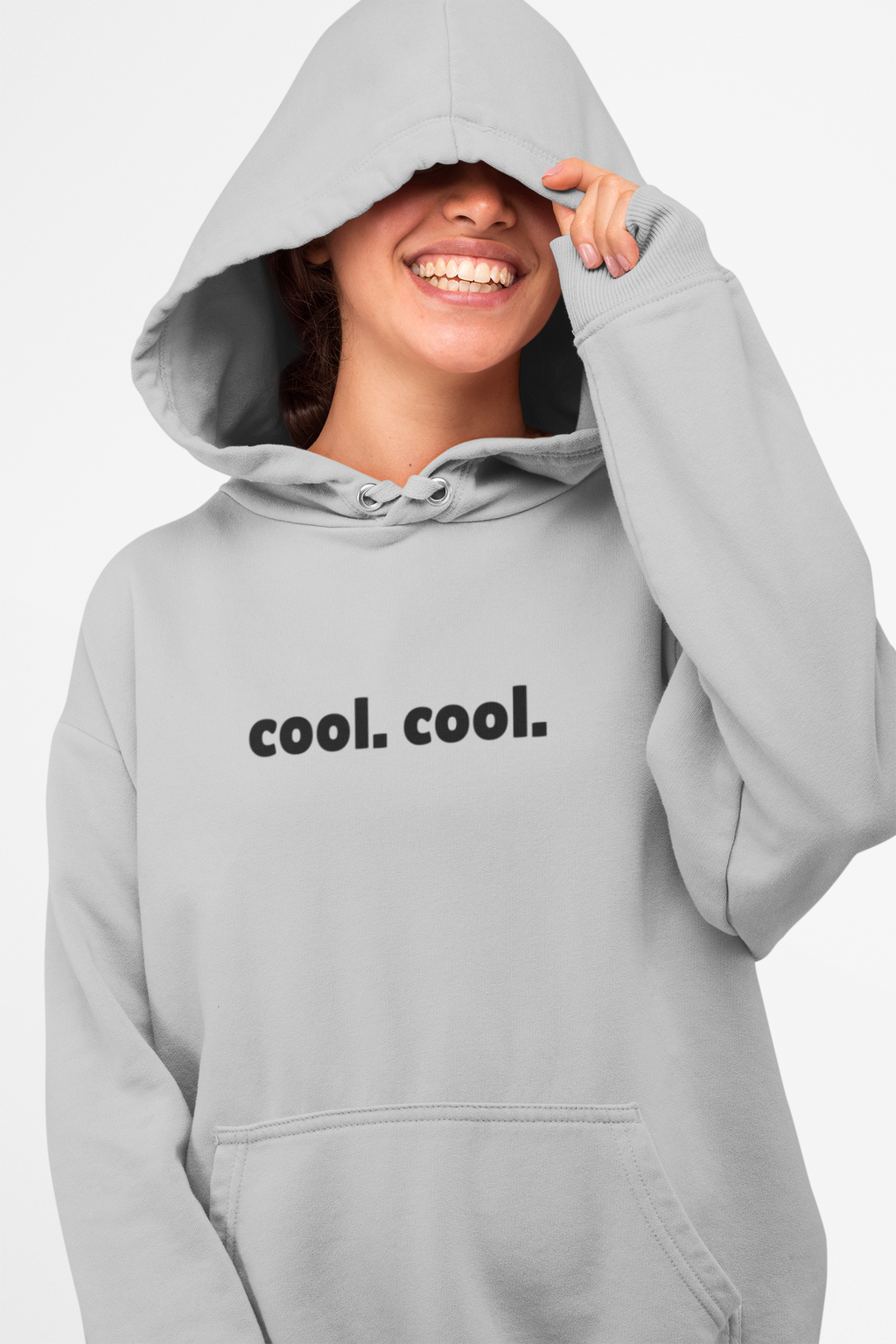 cool. cool. Hoodie | Minimal Text Graphic Pullover - Mutantur Labs LLC