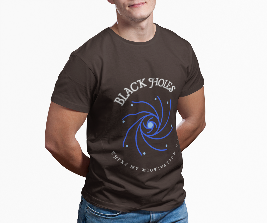 Black Holes Where My Motivation Goes graphic T-Shirt - Mutantur Labs LLC