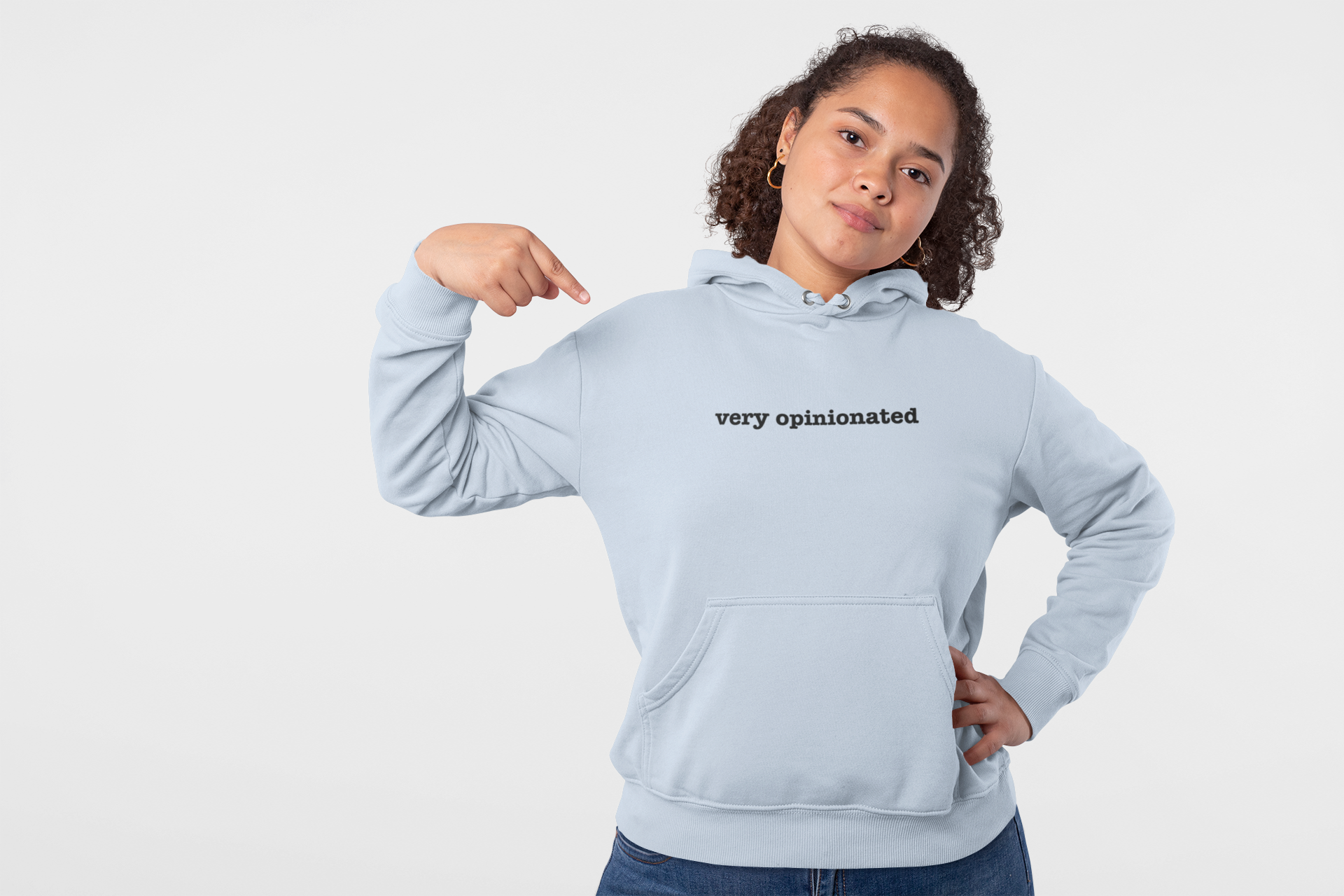 Very Opinionated Hoodie — Minimal Text Graphic Pullover - Mutantur Labs LLC