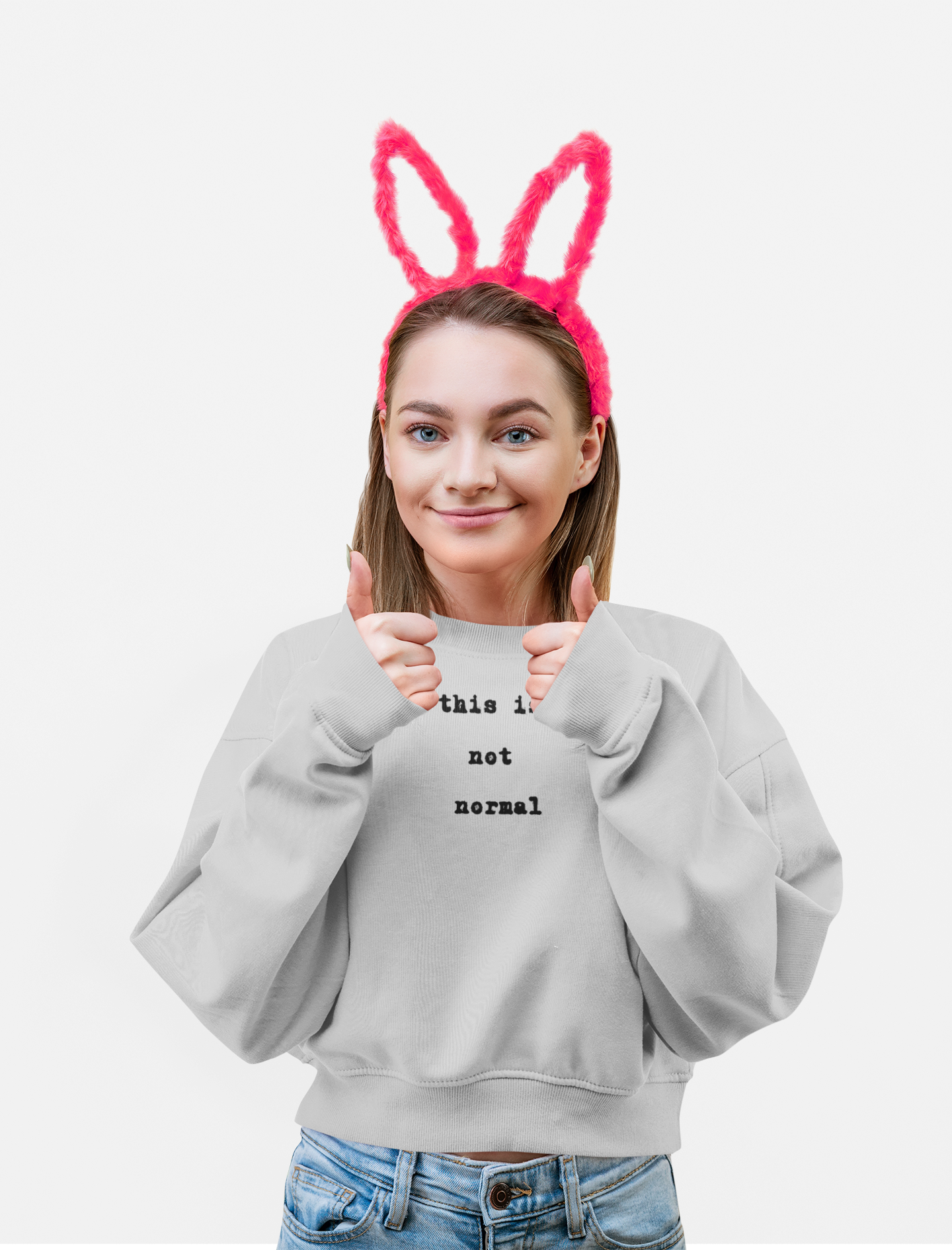 This Is Not Normal Sweatshirt | Funny Minimalist Text Crewneck - Mutantur Labs LLC