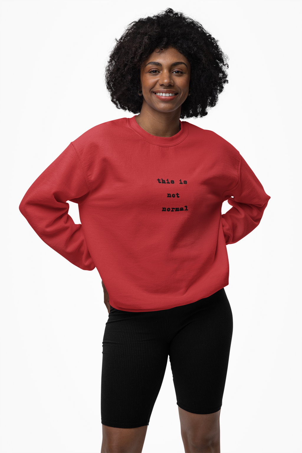 This Is Not Normal Sweatshirt | Funny Minimalist Text Crewneck - Mutantur Labs LLC