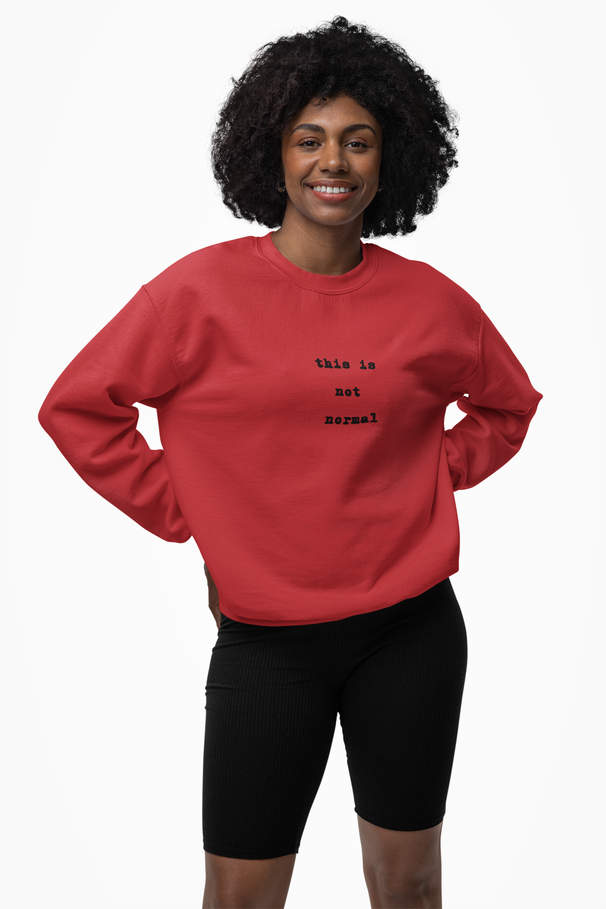 This Is Not Normal Sweatshirt | Funny Minimalist Text Crewneck - Mutantur Labs LLC