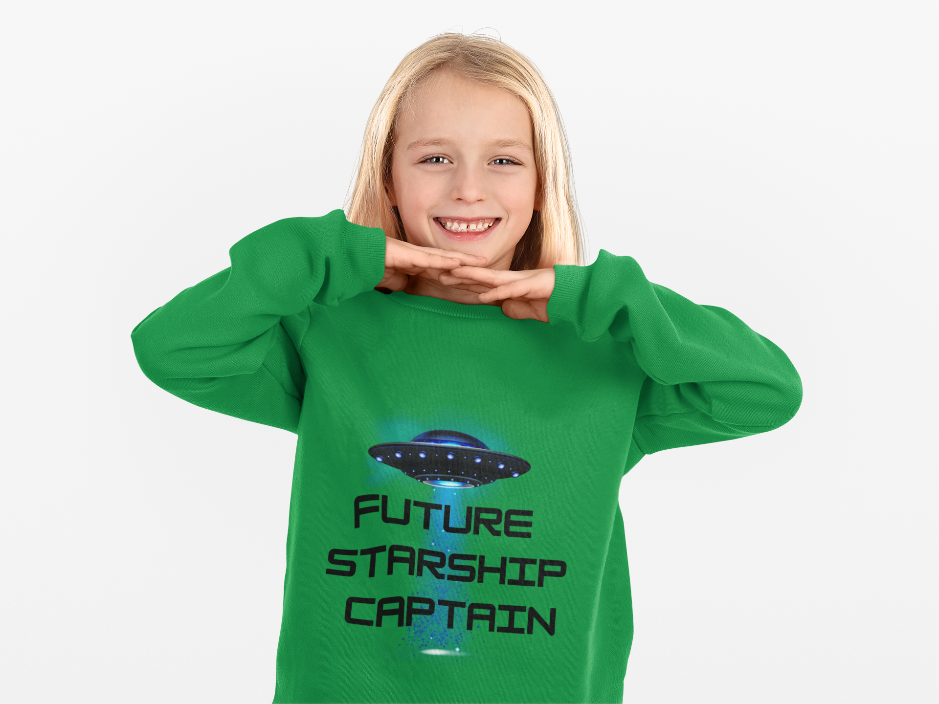 Future Starship Captain Sweatshirt for Kids — Space Graphic Pullover - Mutantur Labs LLC