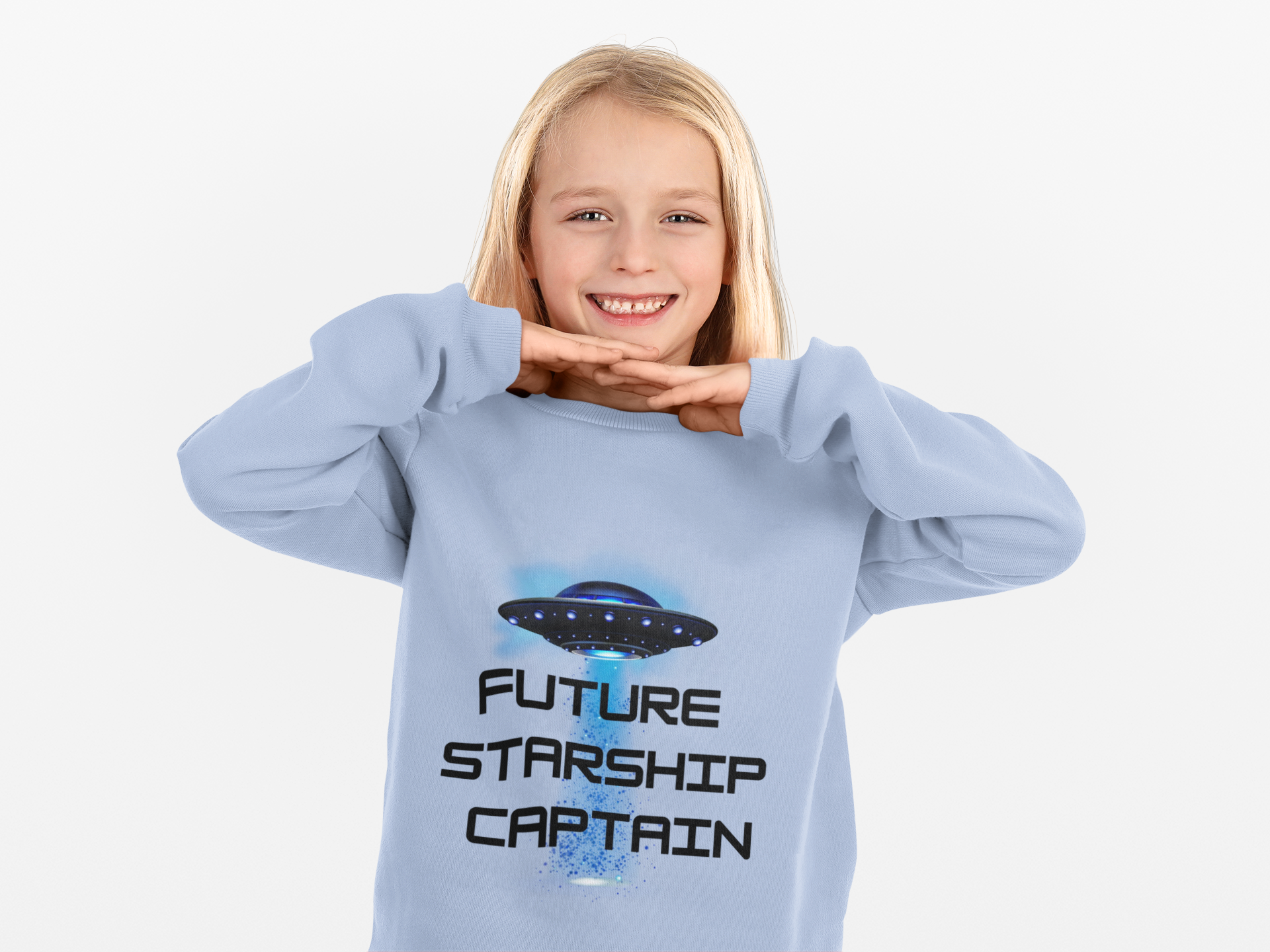 Future Starship Captain Sweatshirt for Kids — Space Graphic Pullover - Mutantur Labs LLC
