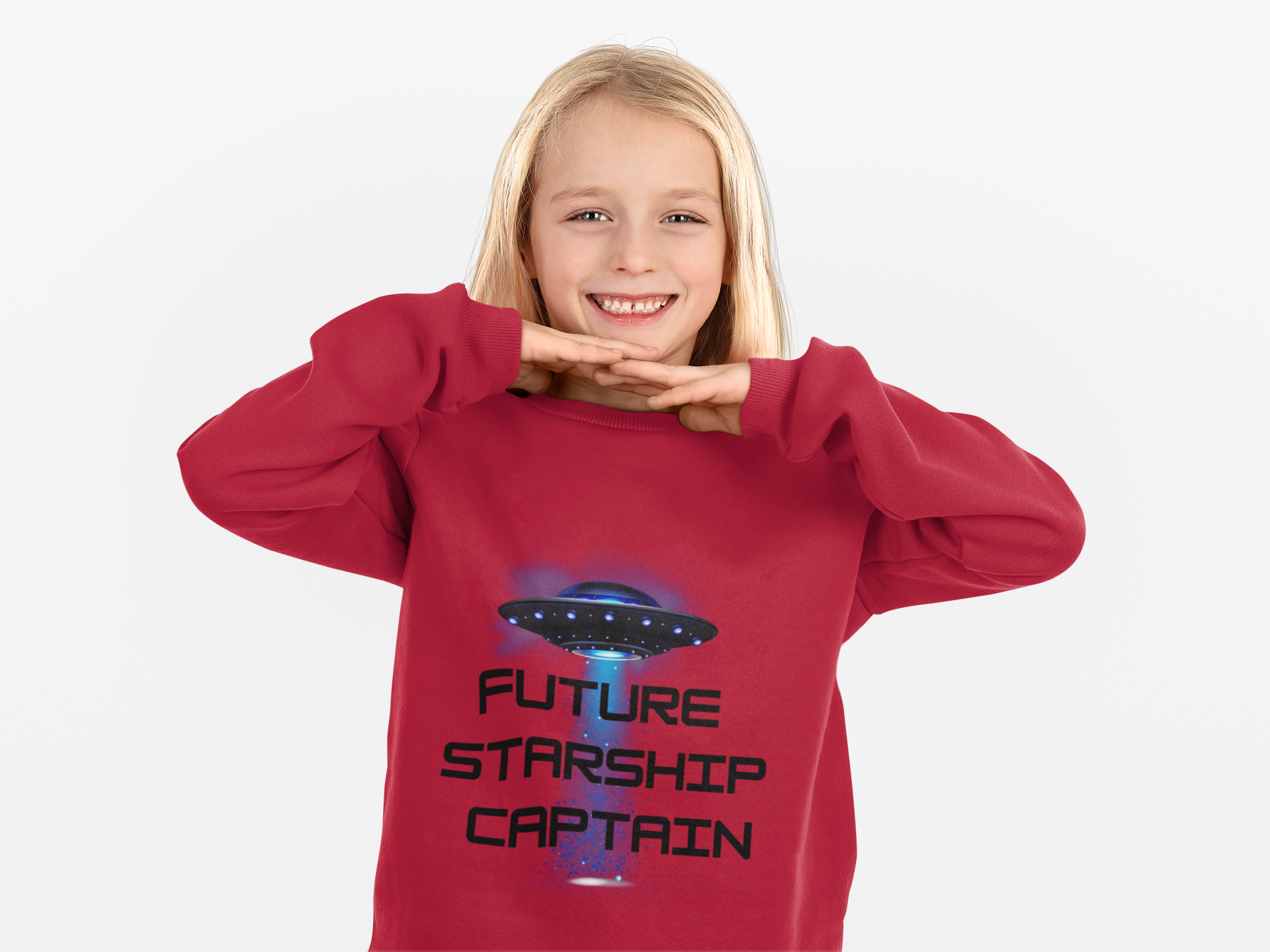 Future Starship Captain Sweatshirt for Kids — Space Graphic Pullover - Mutantur Labs LLC