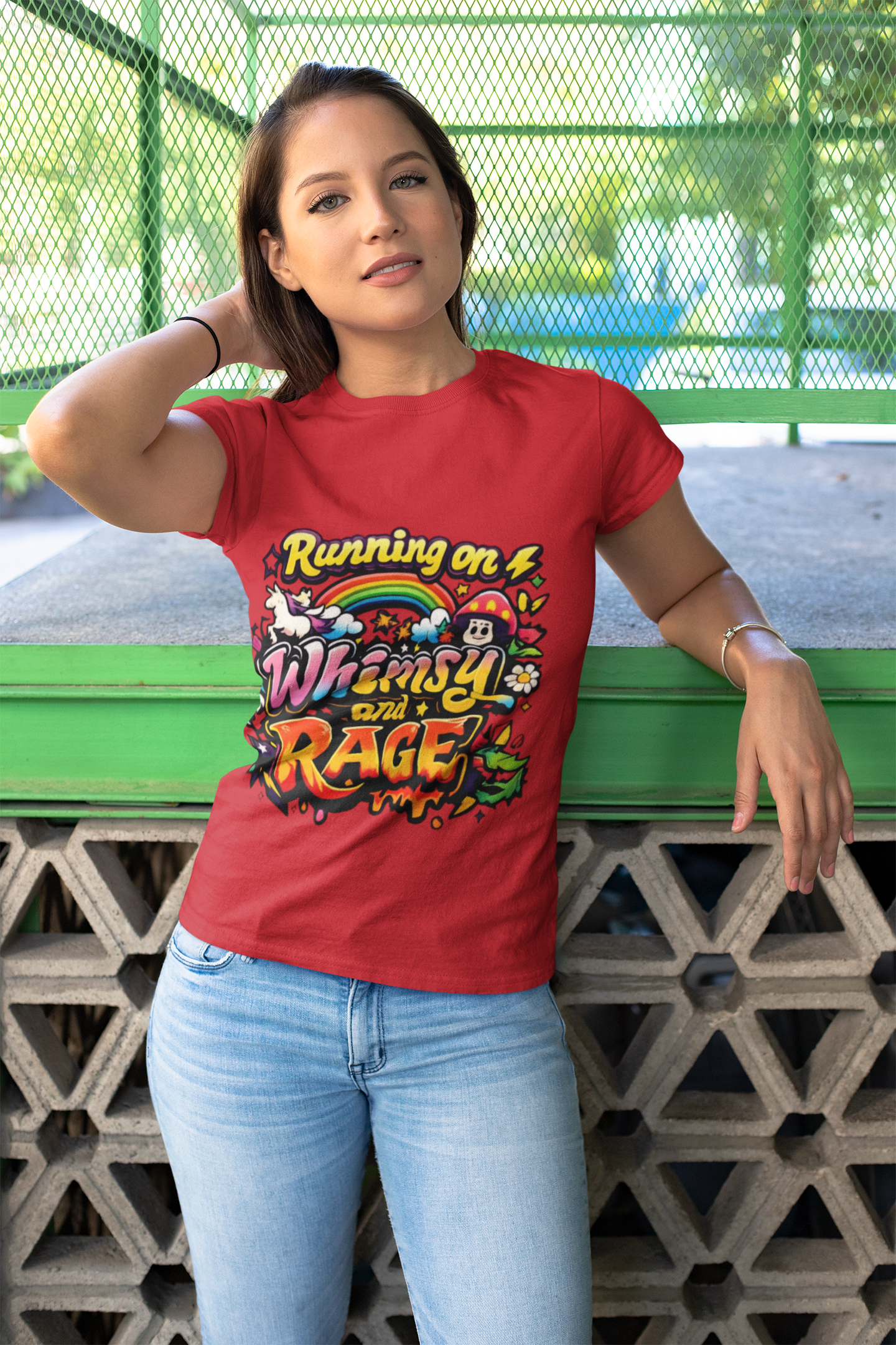 Running on Whimsy and Rage Tee - Mutantur Labs LLC