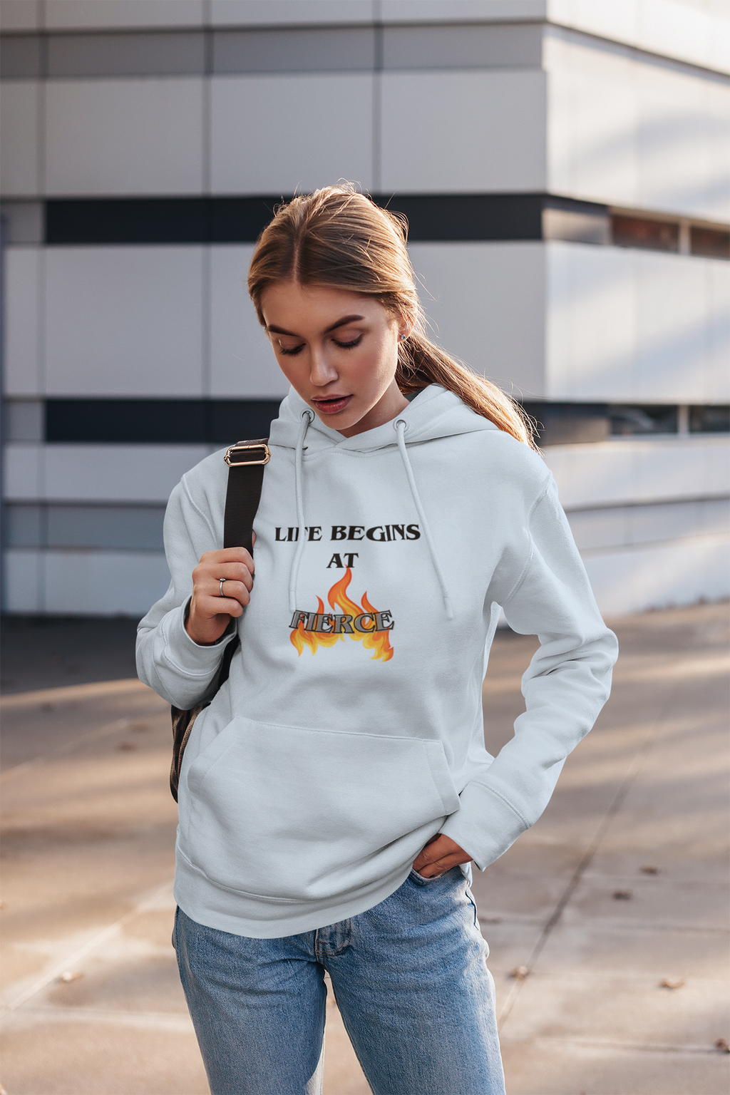Life Begins at Fierce Hoodie | Flame Graphic Hoodie - Mutantur Labs LLC