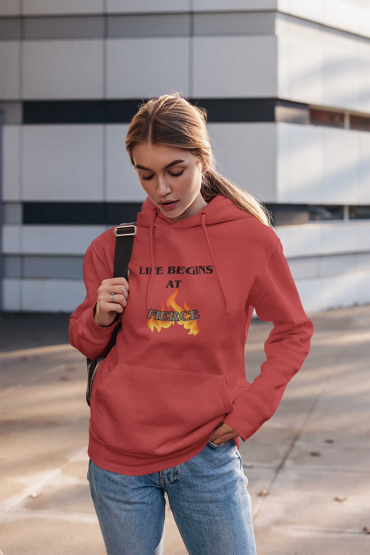 Life Begins at Fierce Hoodie | Flame Graphic Hoodie - Mutantur Labs LLC