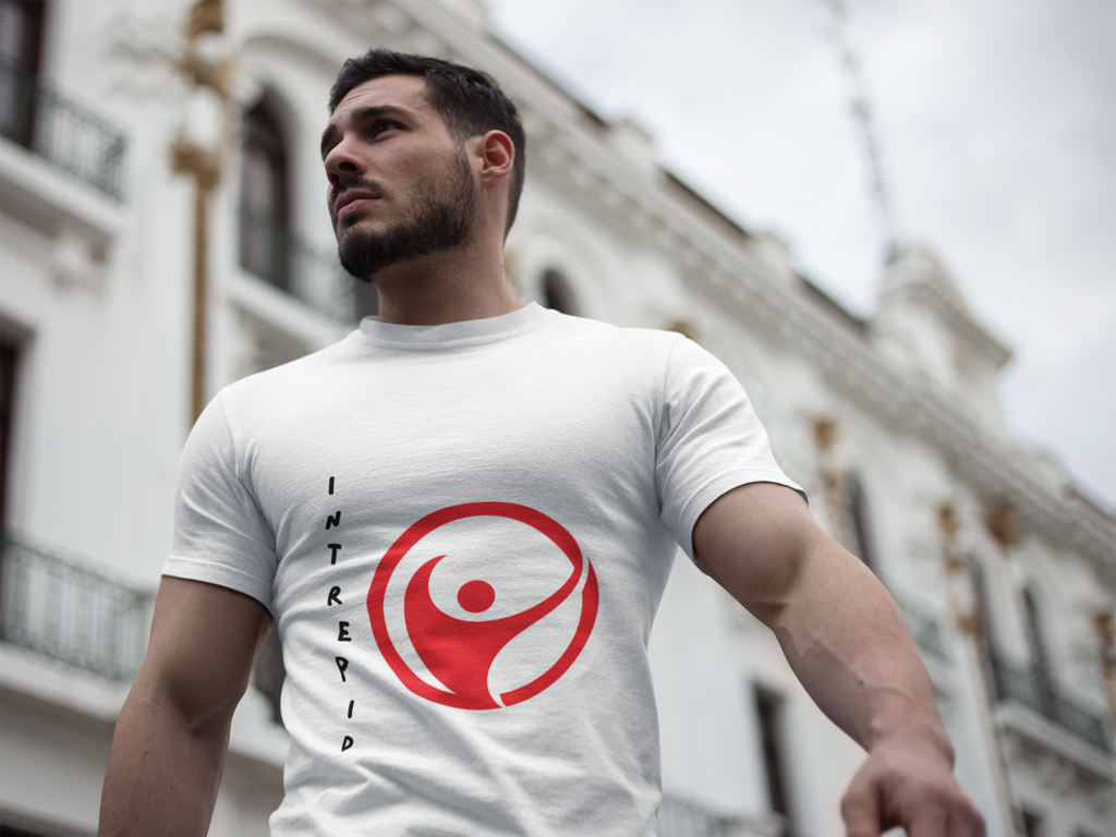 Intrepid Red Human Emblem T-Shirt | Empowerment Graphic Tee - Mutantur Labs LLC